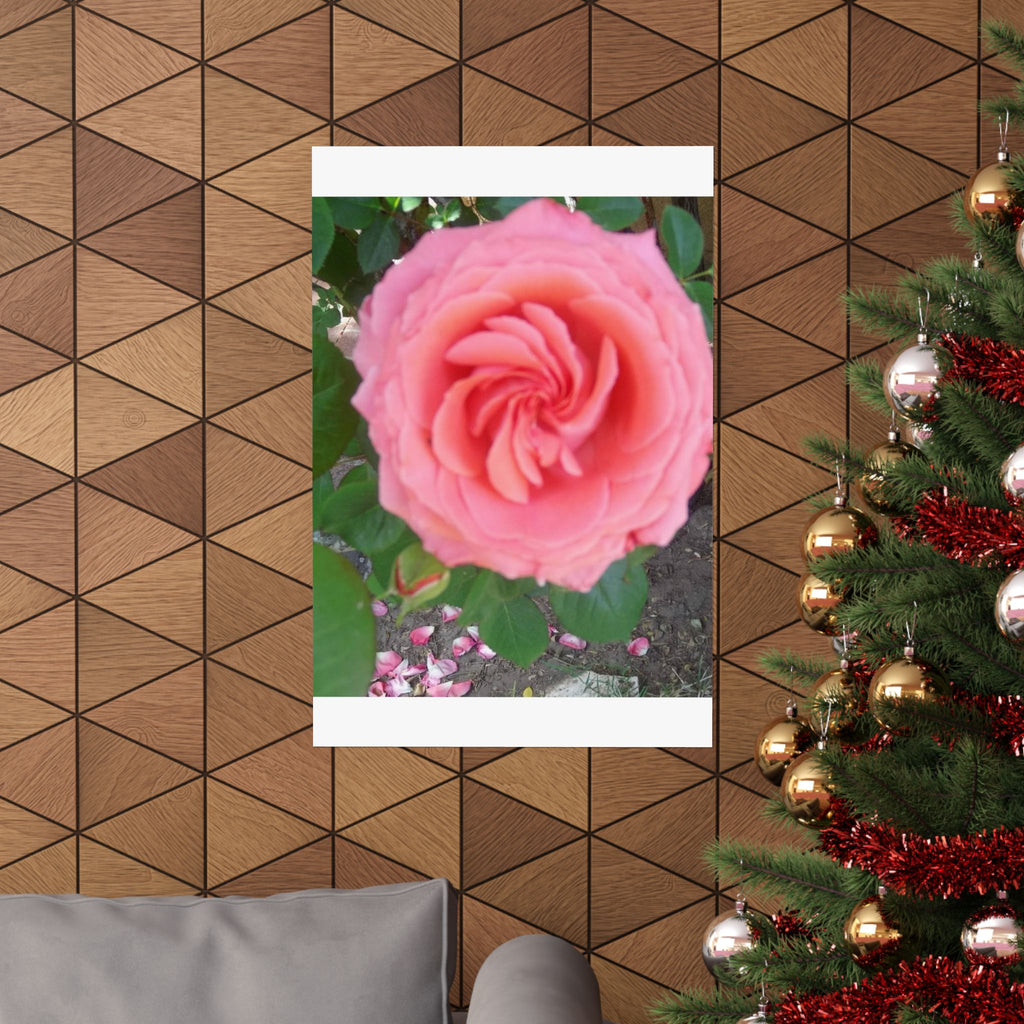 Beautiful Pink Rose Vertical Poster – Floral Wall Art, Home Decor, Gift for Her, Botanical Print, Mother's Day Decoration