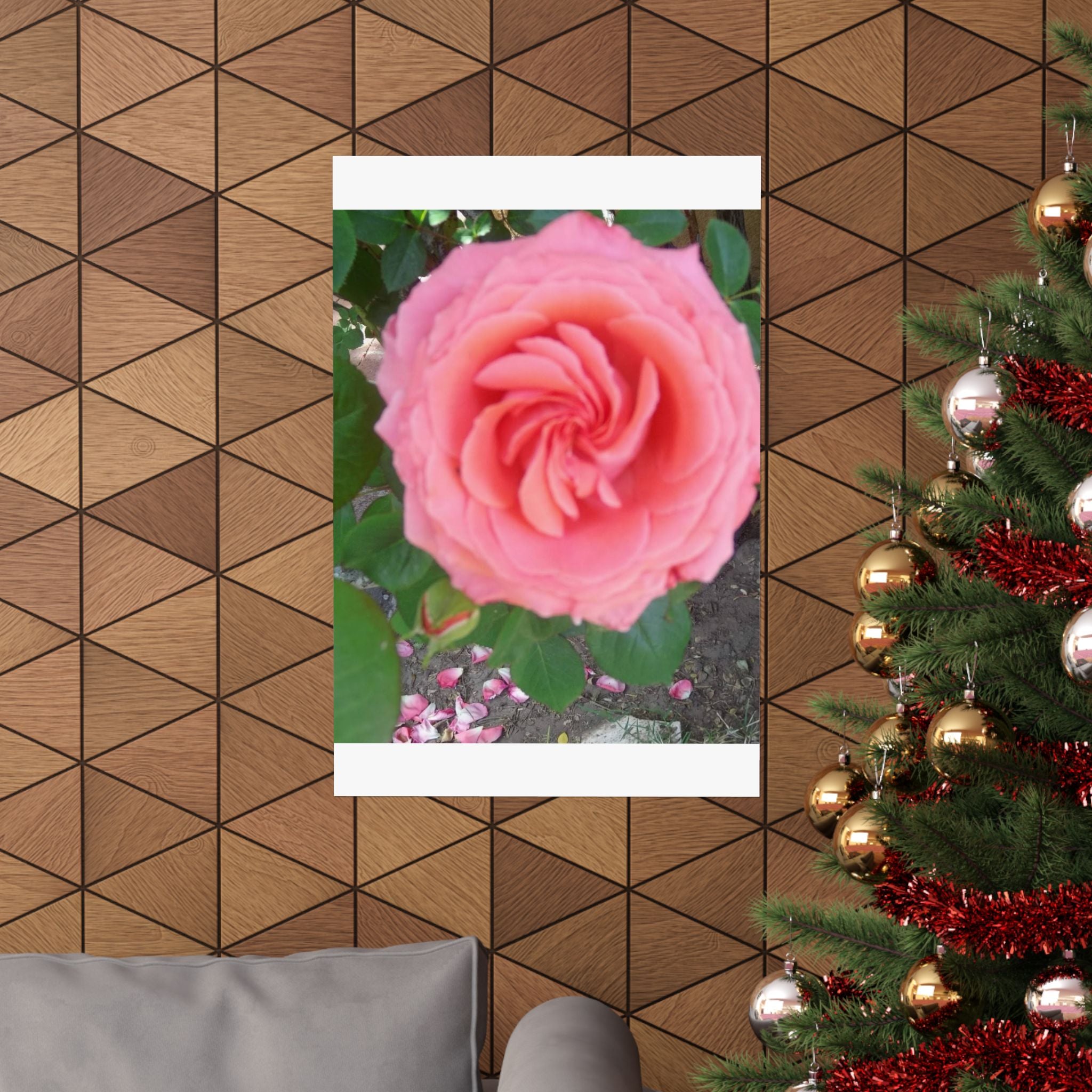 Beautiful Pink Rose Vertical Poster – Floral Wall Art, Home Decor, Gift for Her, Botanical Print, Mother's Day Decoration