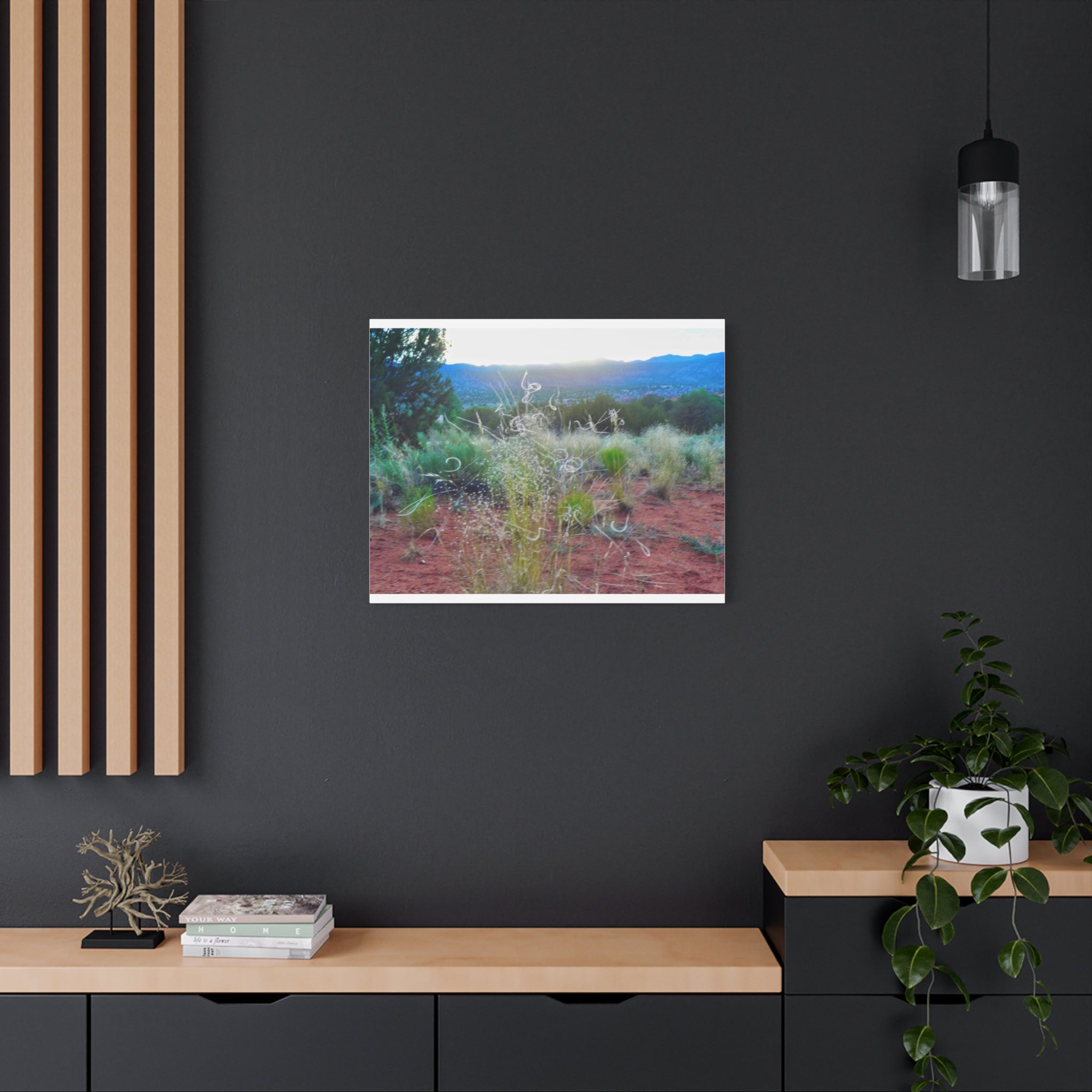 Serene Desert Landscape Canvas Print, Nature Wall Art, Home Decor, Gift for Nature Lovers, Rustic Art for Living Room, Boho Decor