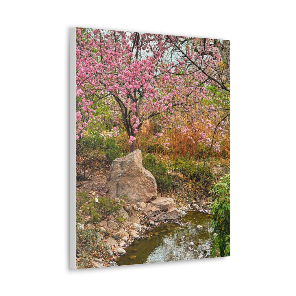 Canvas Wall Art, Pink Blossom Landscape Decor, Nature Photograph, Floral Print, Spring Home Decor, Gift for Nature Lovers