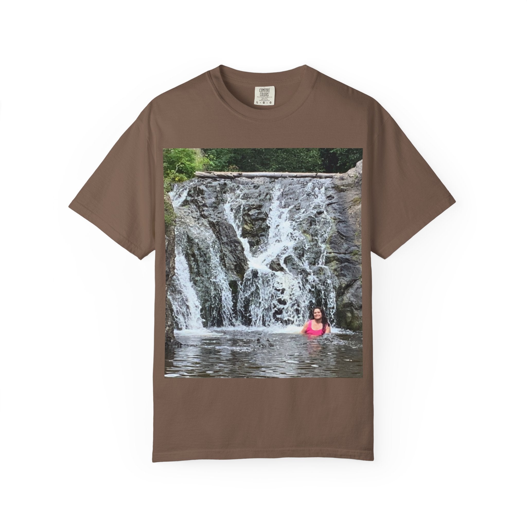 Nature-Inspired Unisex T-Shirt, Waterfall Tee, Outdoor Adventure Shirt, Casual Summer Top, Eco-Friendly Gift