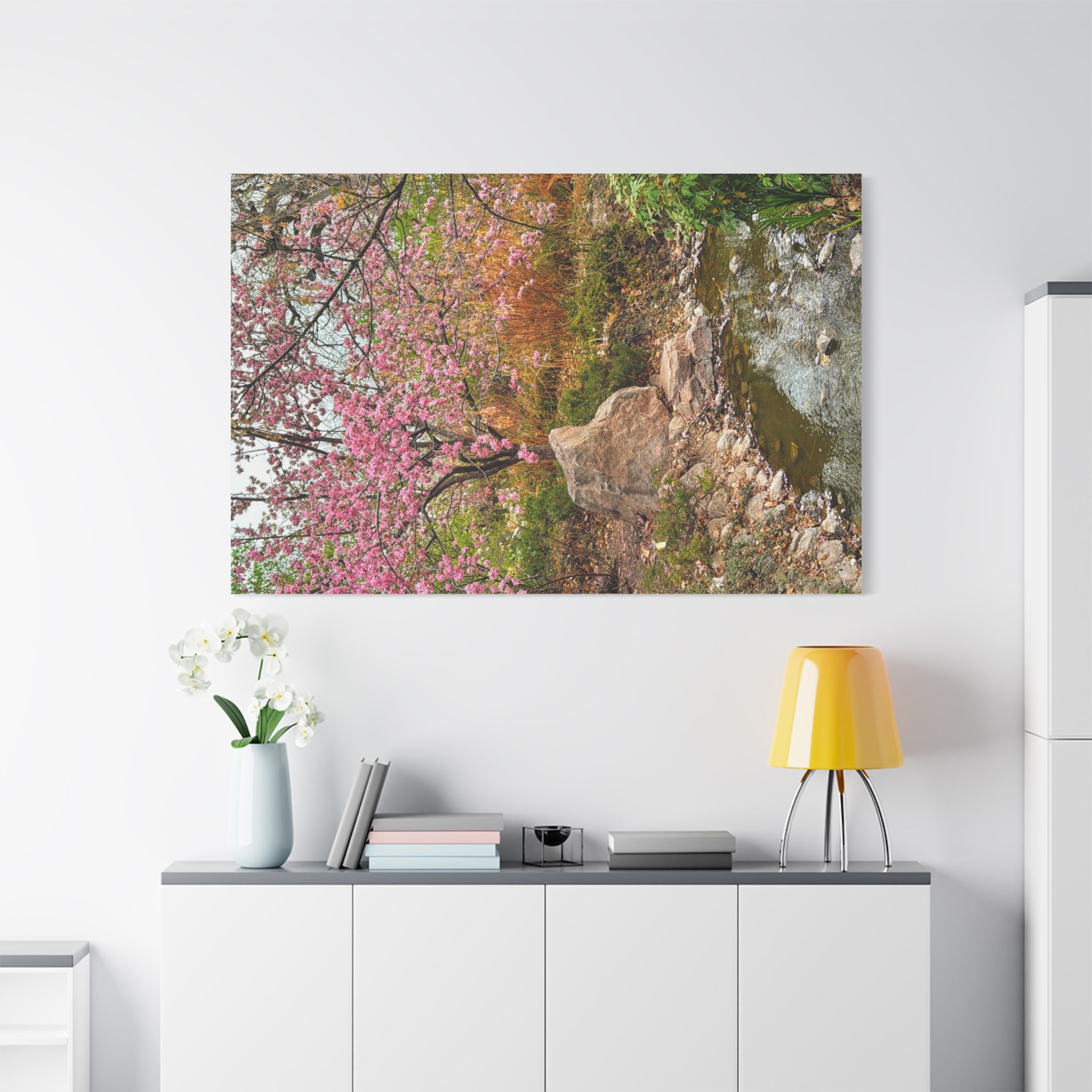 Blossoming Serenity Canvas Print, Floral Wall Art, Nature Decor, Home Aesthetic, Gift Idea for Garden Lovers, Spring Decor