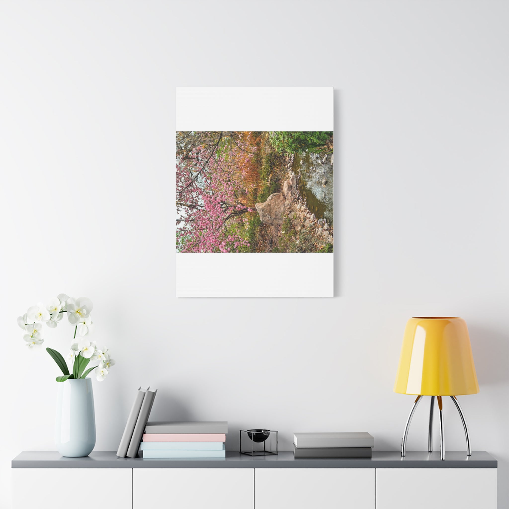 Blossoming Serenity Canvas Print, Floral Wall Art, Nature Decor, Home Aesthetic, Gift Idea for Garden Lovers, Spring Decor