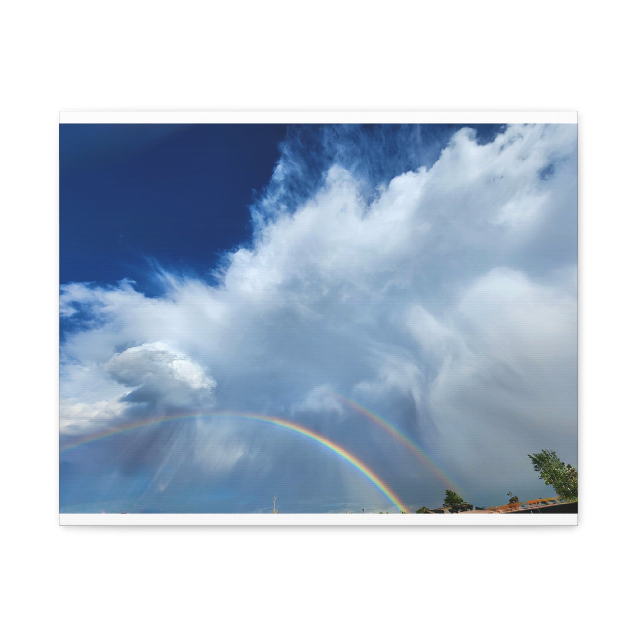Rainbow Cloud Art Canvas Print, Stretched Wall Decor, Home/Office Art, Gift for Nature Lovers, Gallery Wall Accent