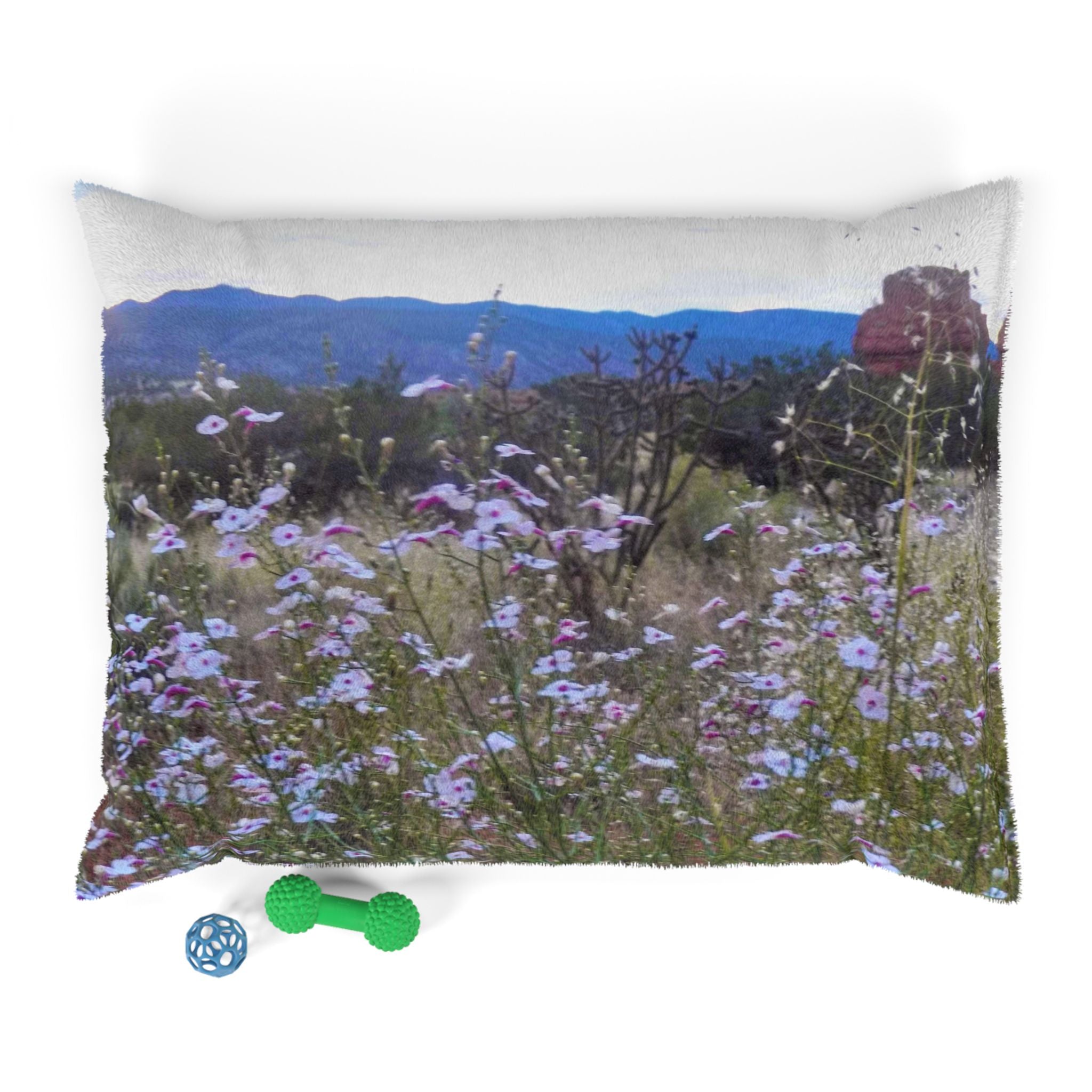 Floral Pet Bed - Cozy Dog Bed, Cat Bed, Soft Pillow for Pets, Flower Design Pet Accessories, Gift for Pet Lovers