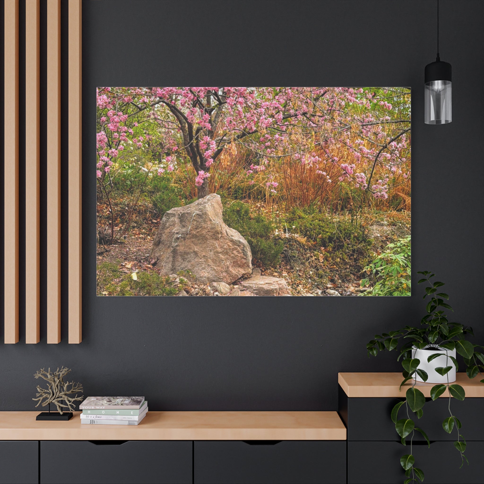 Canvas Wall Art, Pink Blossom Landscape Decor, Nature Photograph, Floral Print, Spring Home Decor, Gift for Nature Lovers