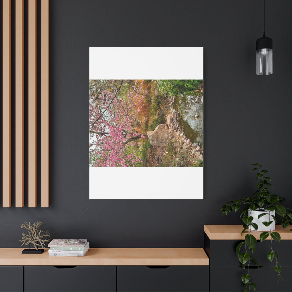 Blossoming Serenity Canvas Print, Floral Wall Art, Nature Decor, Home Aesthetic, Gift Idea for Garden Lovers, Spring Decor