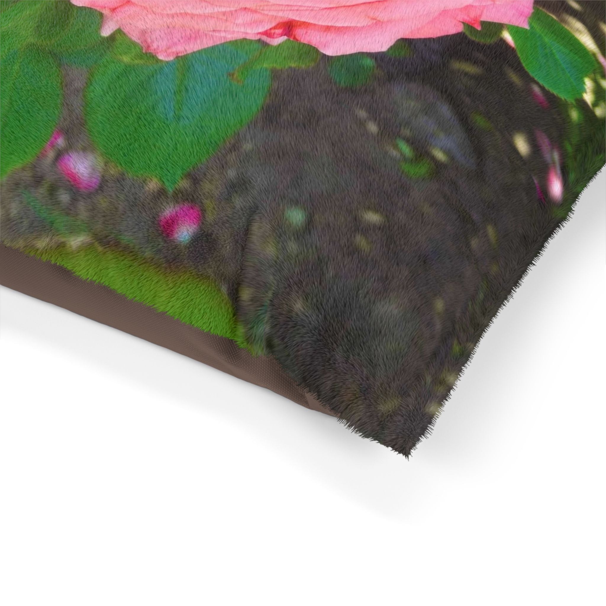Floral Pet Bed, Cozy Dog Bed, Cat Bed with Rose Design, Pet Sleep Cushion, Stylish Pet Furniture