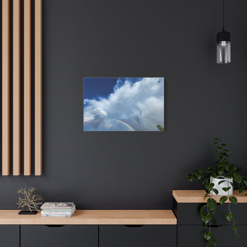 Rainbow Cloud Art Canvas Print, Stretched Wall Decor, Home/Office Art, Gift for Nature Lovers, Gallery Wall Accent