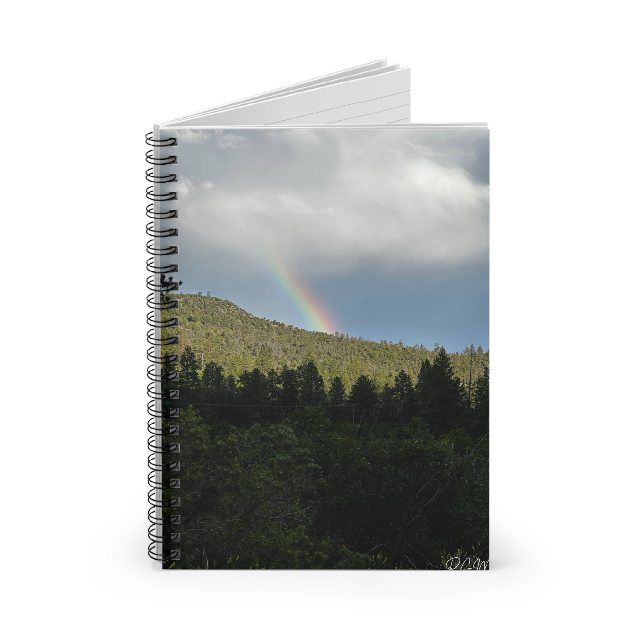 Rainbow Landscape Spiral Notebook - Ruled Lines, Nature Journal, Gift for Writers, Hiking Log, School Supplies, Eco-Friendly Stationery