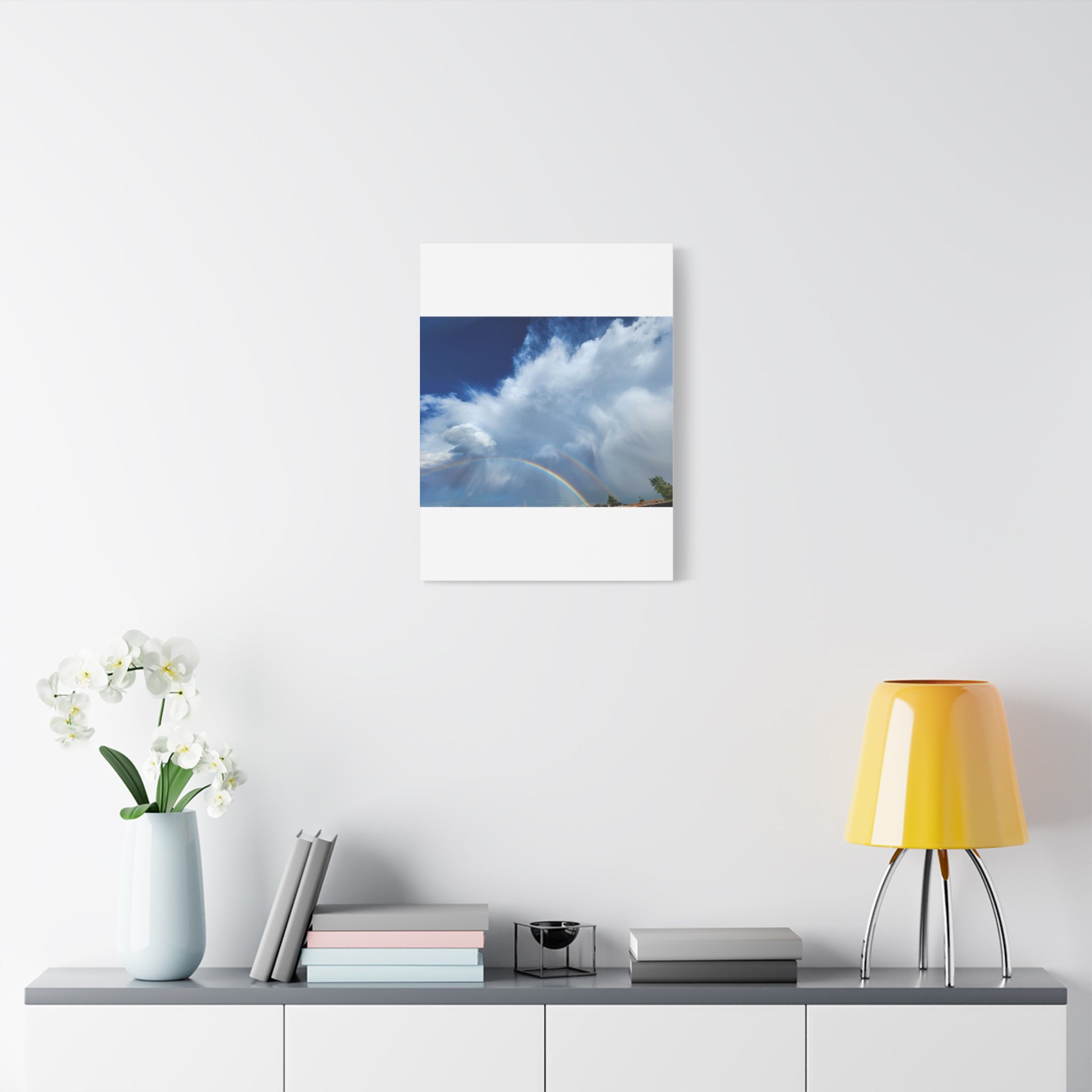 Rainbow Cloud Art Canvas Print, Stretched Wall Decor, Home/Office Art, Gift for Nature Lovers, Gallery Wall Accent
