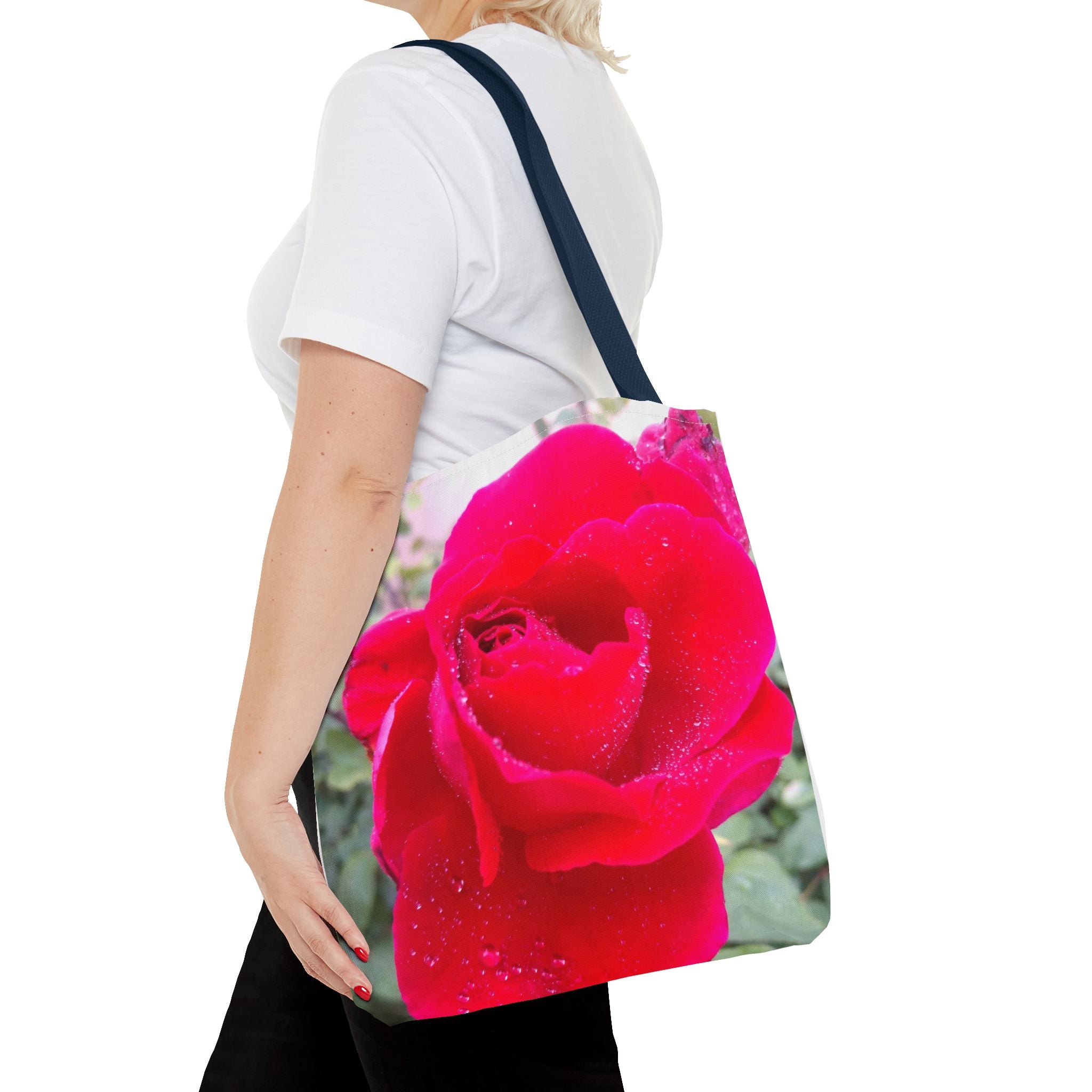 Vibrant Floral Tote Bag | Artistic Rose Design for Everyday Use, Eco-Friendly Shopping, Perfect Gift for Garden Lovers