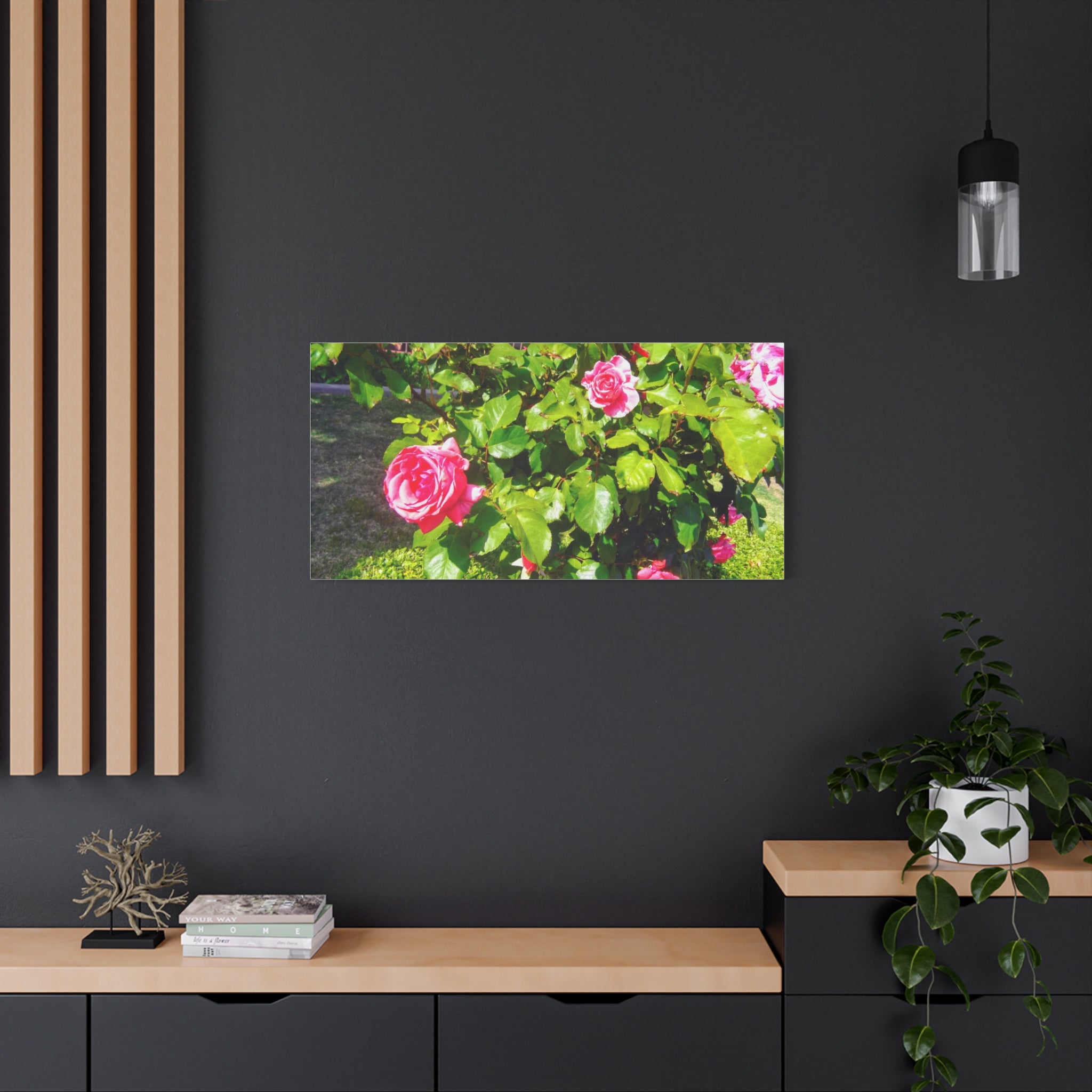 Floral Canvas Wall Art, Pink Rose Decor, Home Gallery Piece, Flower Photography, Garden Wall Decor, Floral Print
