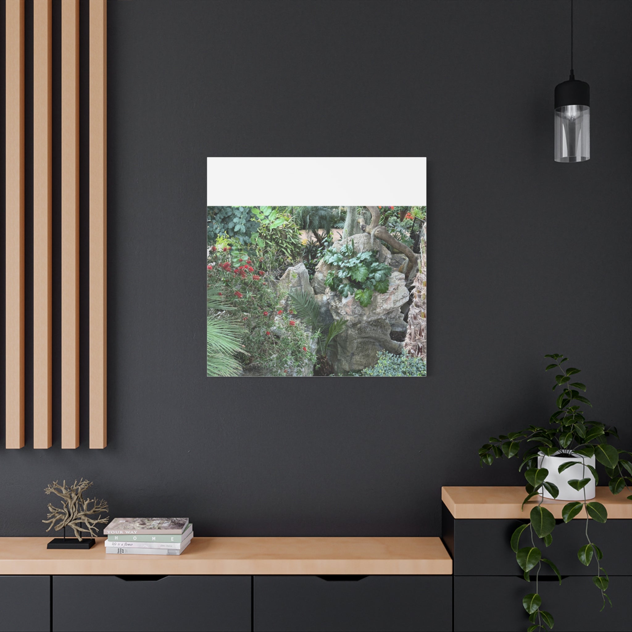 Garden Landscape Canvas Wall Art, Nature Decor, Home Decoration, Gift for Nature Lovers, Eco-Friendly Art, Botanical Wall Decor