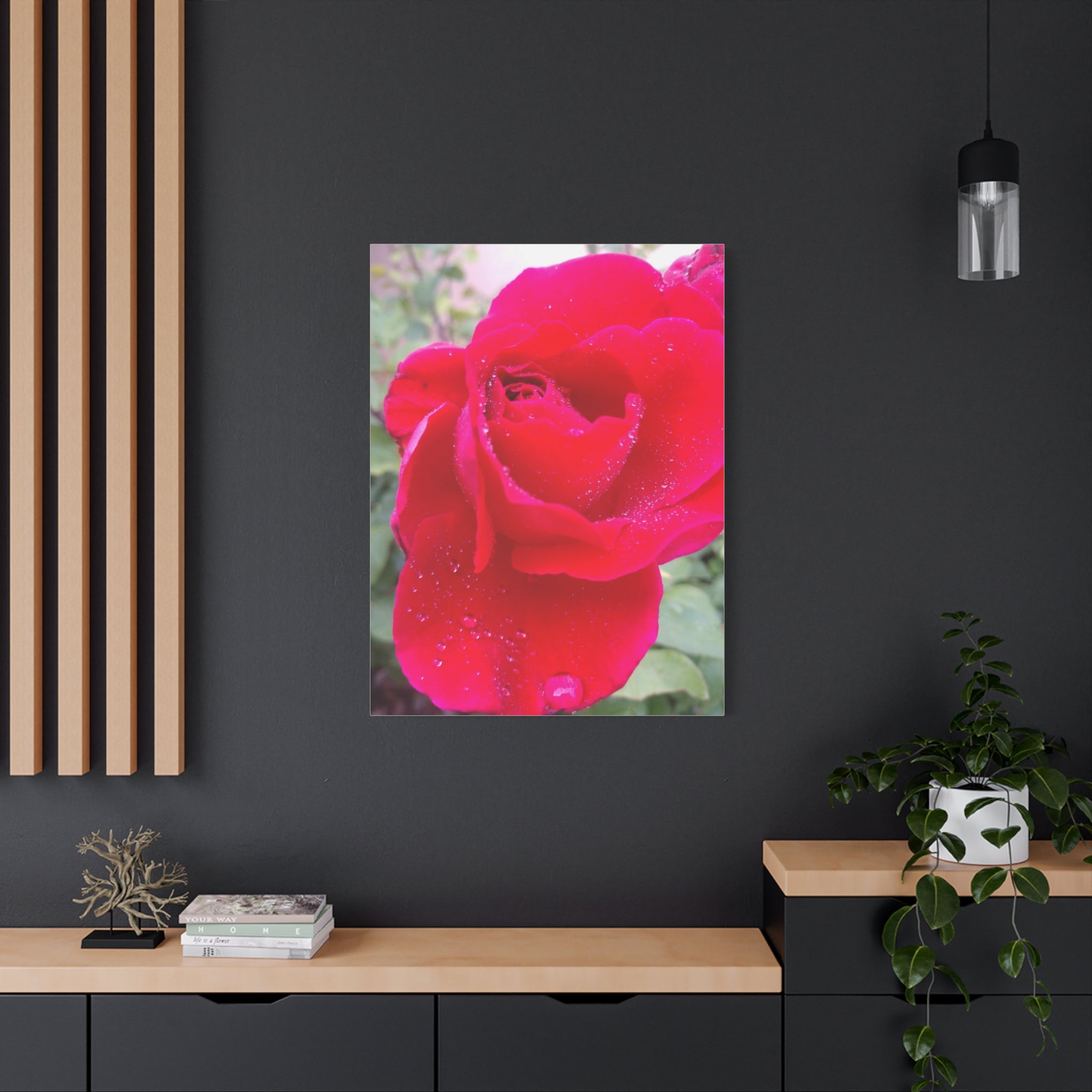 Stunning Floral Canvas Print, Home Decor, Wall Art, Gift for Flower Lovers, Red Rose Art, Mother's Day Gift