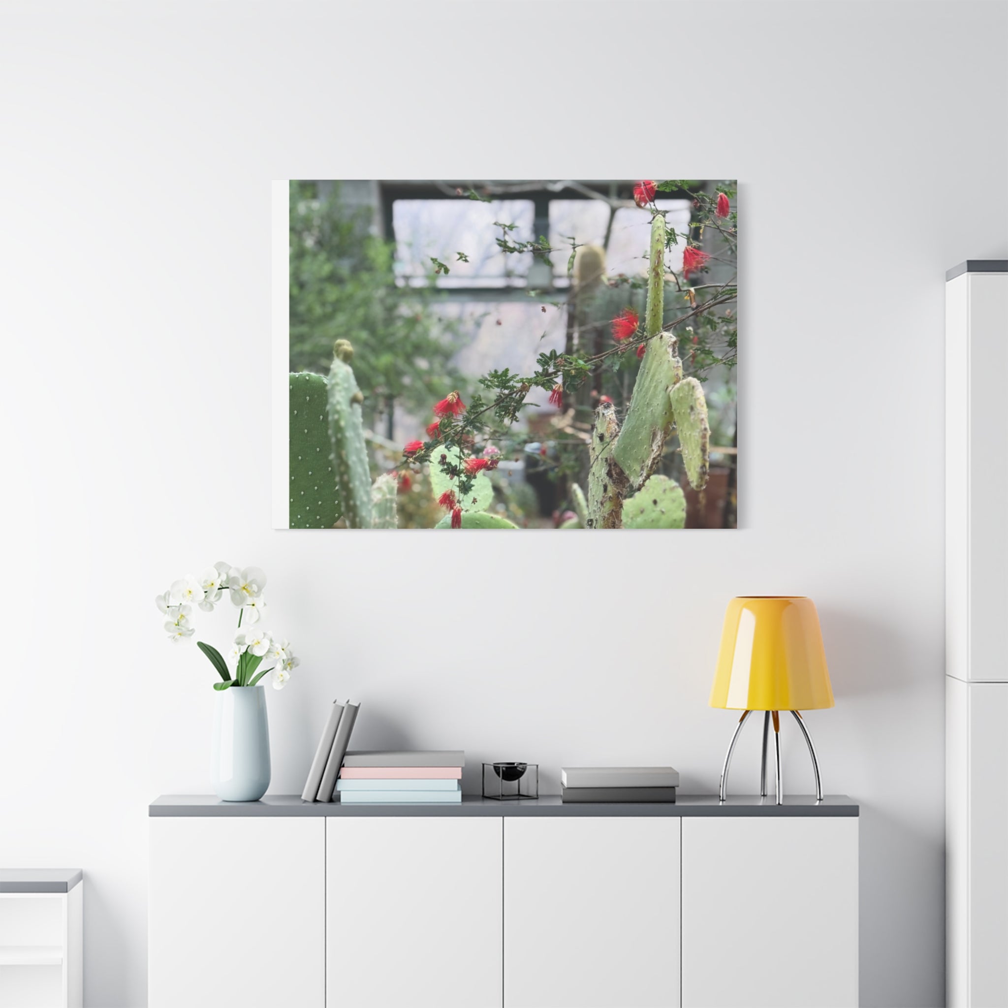 Cactus Wall Art Print, Nature Home Decor, Bohemian Style Artwork, Botanical Gift, Succulent Canvas