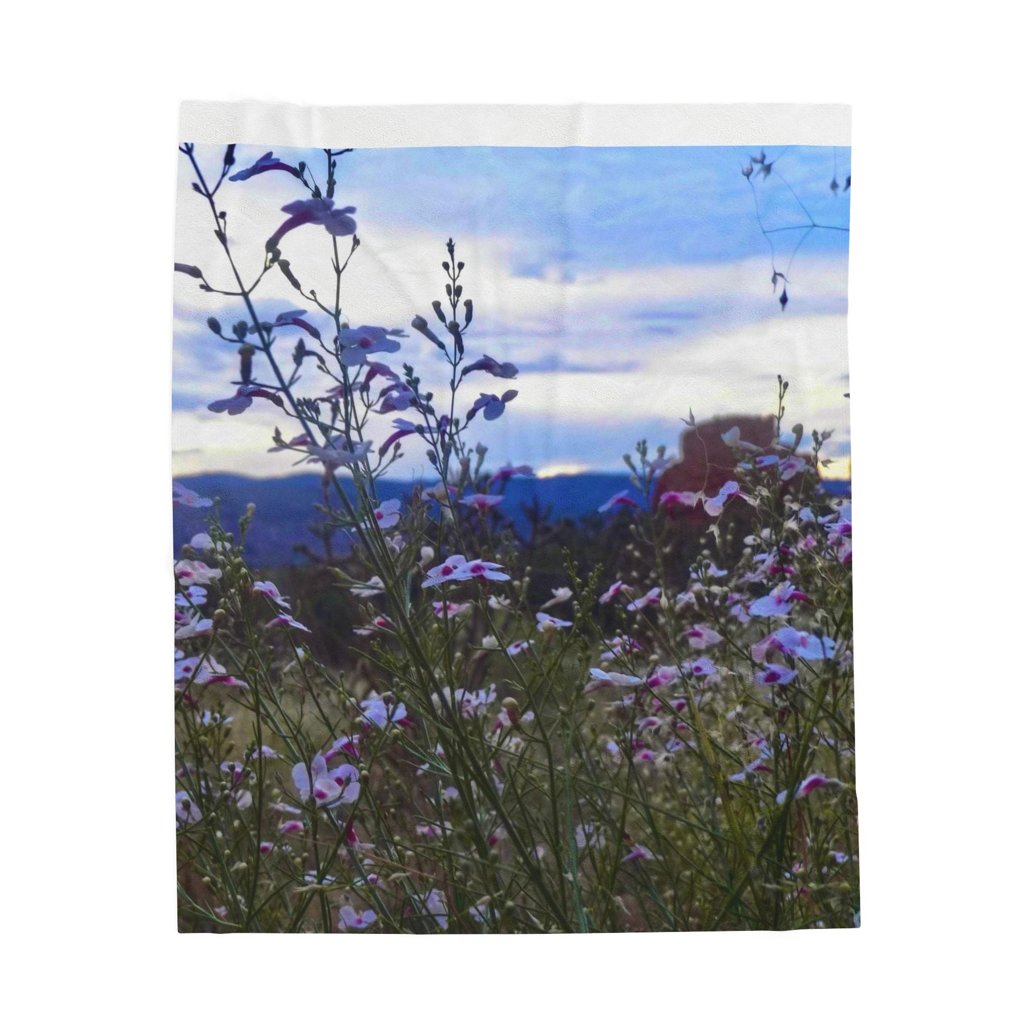 Cozy Floral Velveteen Blanket | Perfect for Home Decor, Gift for Friends, Cozy Nights, Flower Lovers, Soft Throw