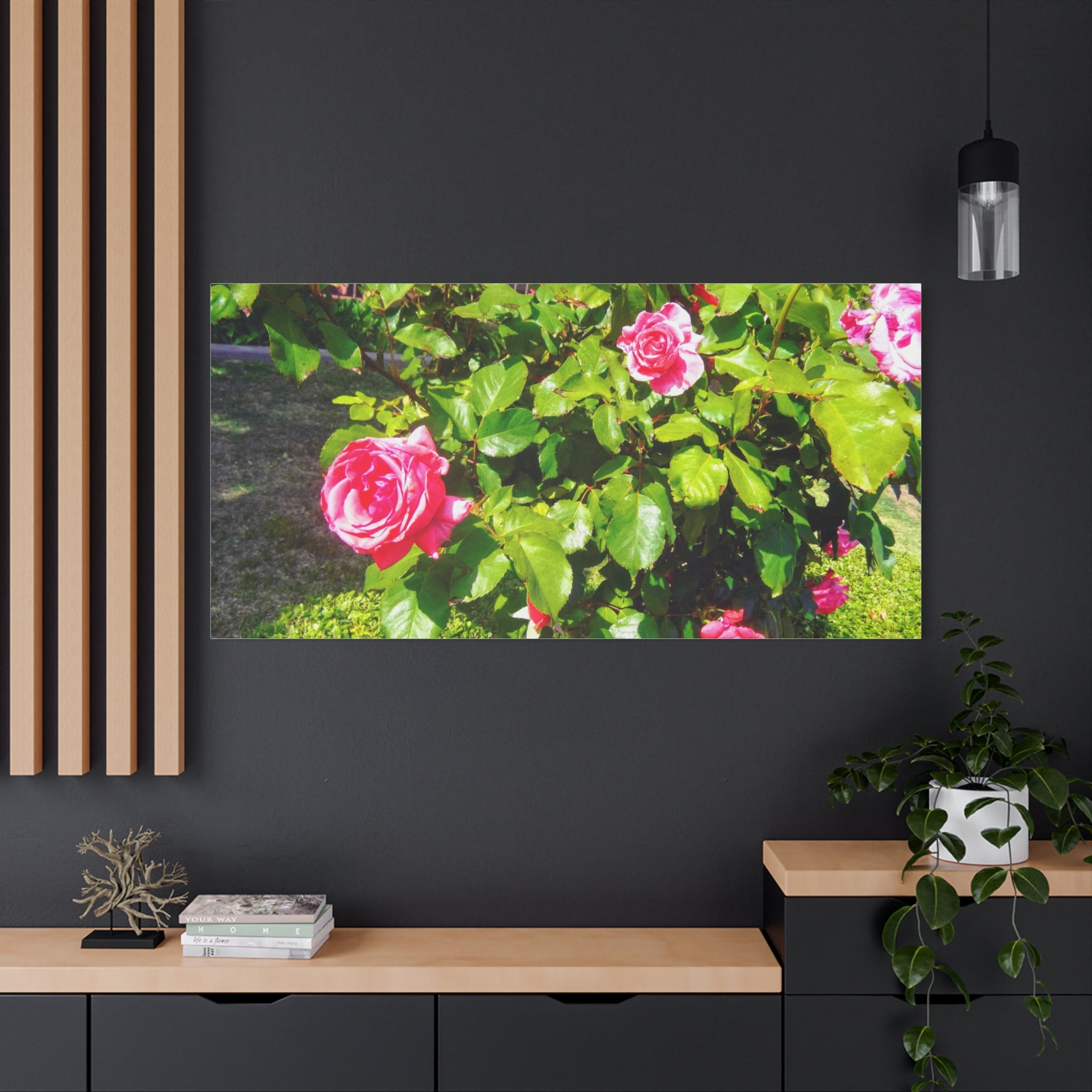 Floral Canvas Wall Art, Pink Rose Decor, Home Gallery Piece, Flower Photography, Garden Wall Decor, Floral Print