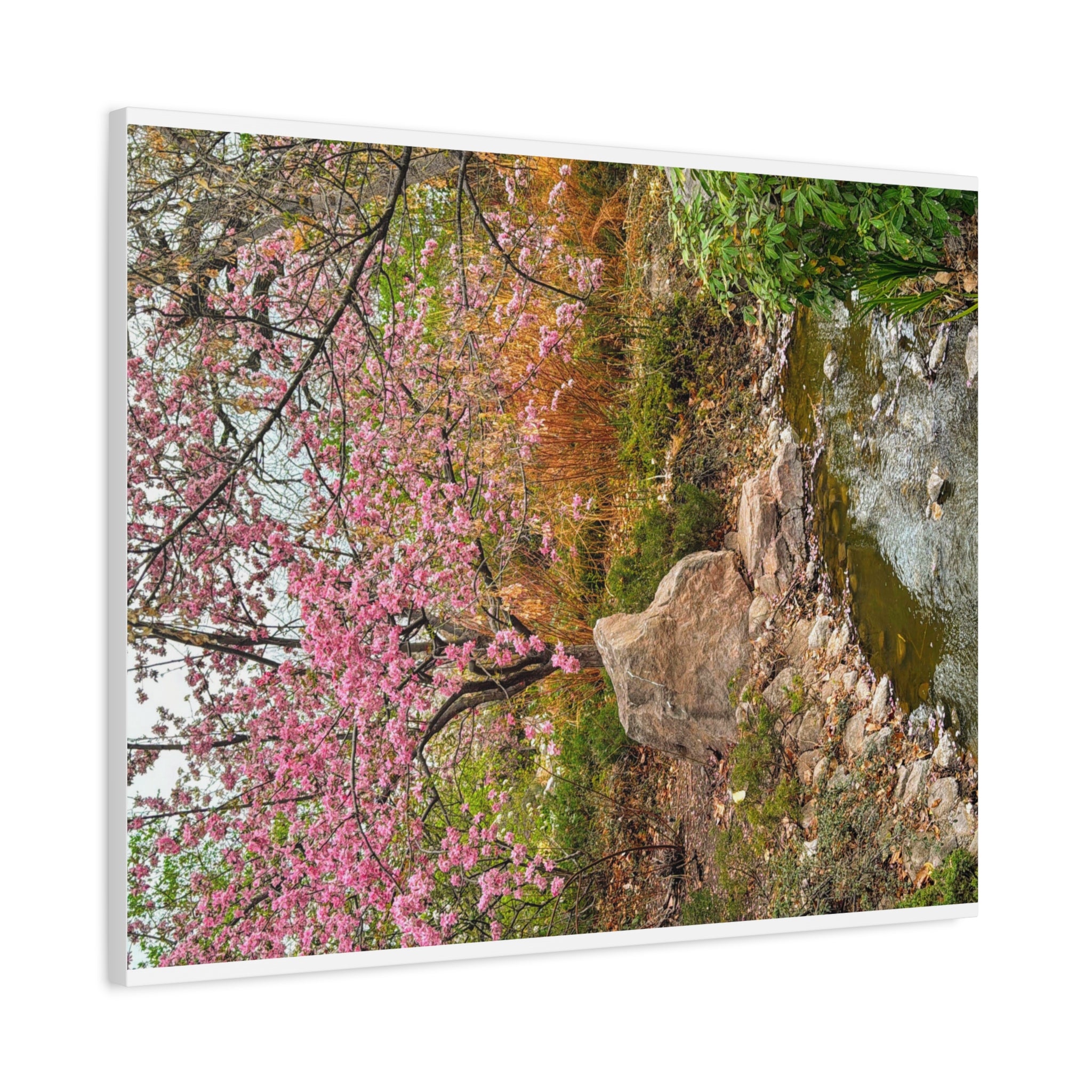 Blossoming Serenity Canvas Print, Floral Wall Art, Nature Decor, Home Aesthetic, Gift Idea for Garden Lovers, Spring Decor