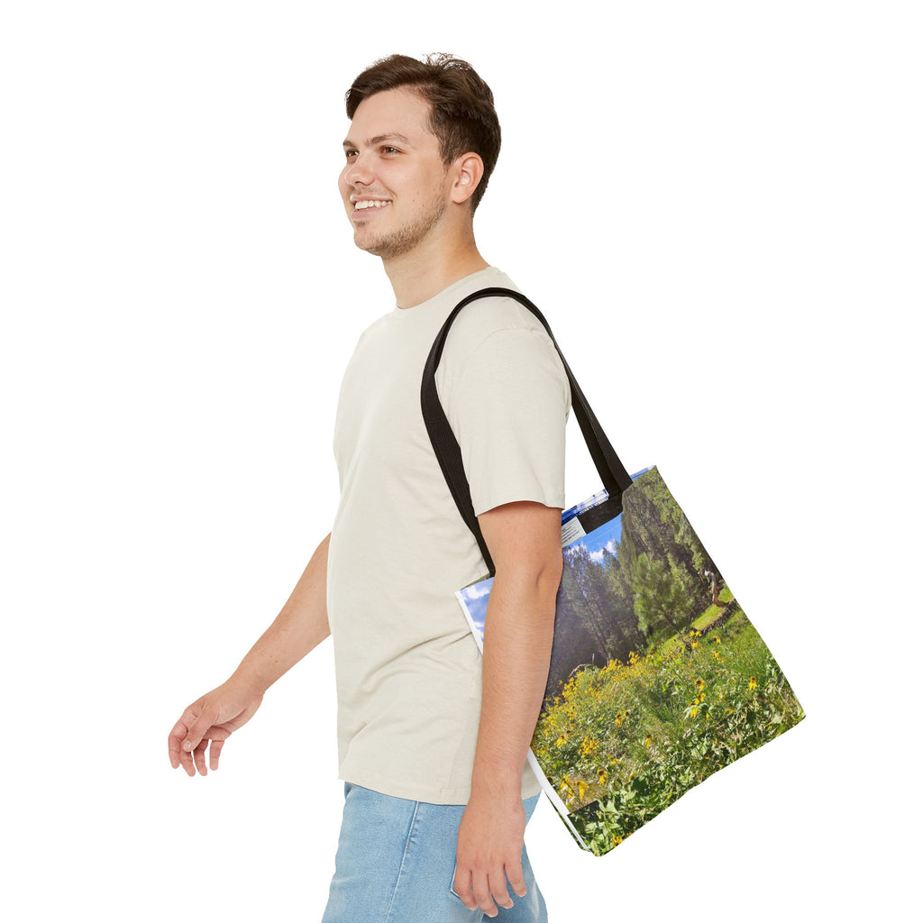 Nature-Inspired Tote Bag, Eco-Friendly Shopping Bag, Flower Print Purse, Gift for Nature Lovers, Summer Picnic Carrier