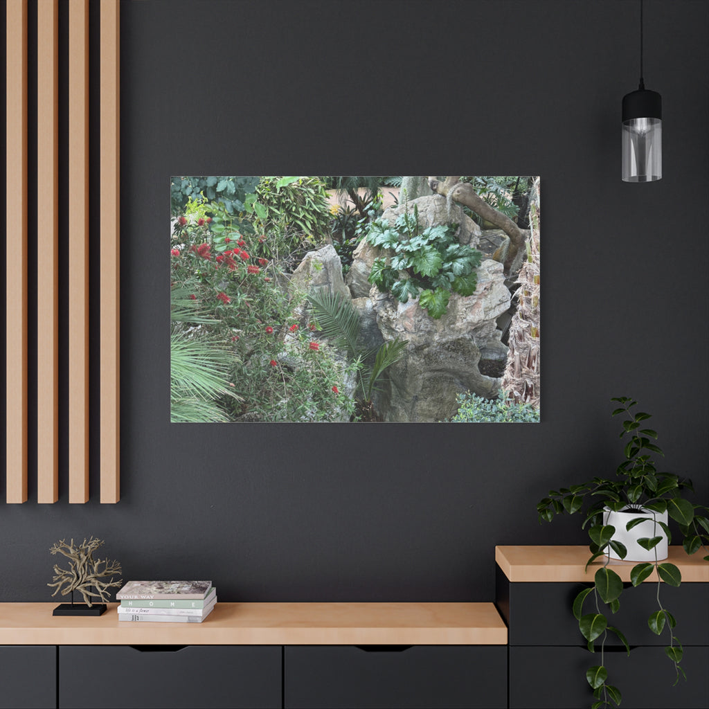 Garden Landscape Canvas Wall Art, Nature Decor, Home Decoration, Gift for Nature Lovers, Eco-Friendly Art, Botanical Wall Decor