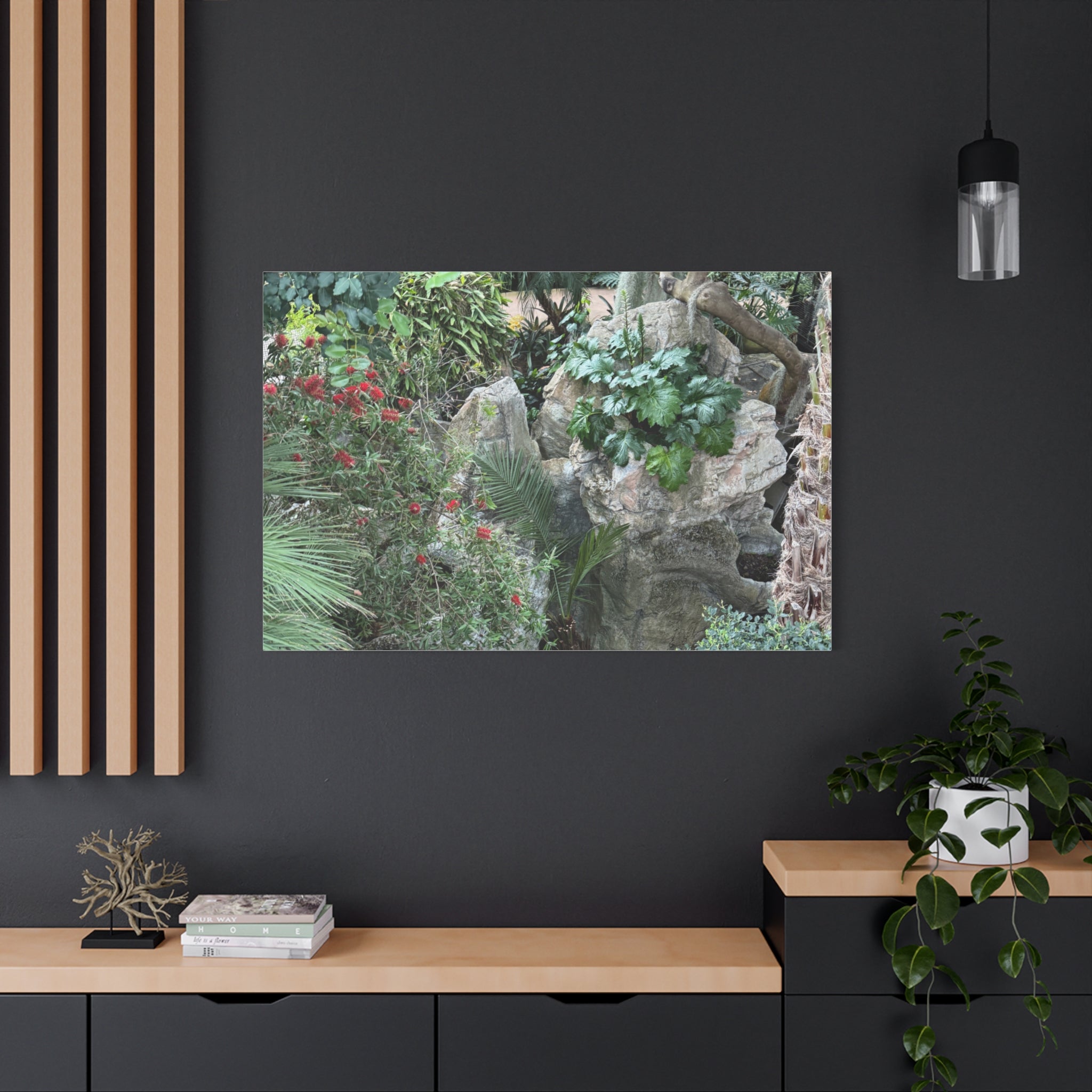 Garden Landscape Canvas Wall Art, Nature Decor, Home Decoration, Gift for Nature Lovers, Eco-Friendly Art, Botanical Wall Decor