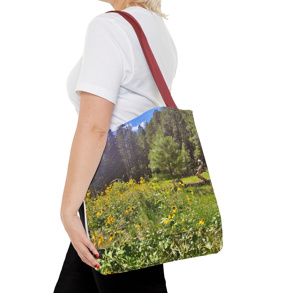 Nature-Inspired Tote Bag, Eco-Friendly Shopping Bag, Flower Print Purse, Gift for Nature Lovers, Summer Picnic Carrier