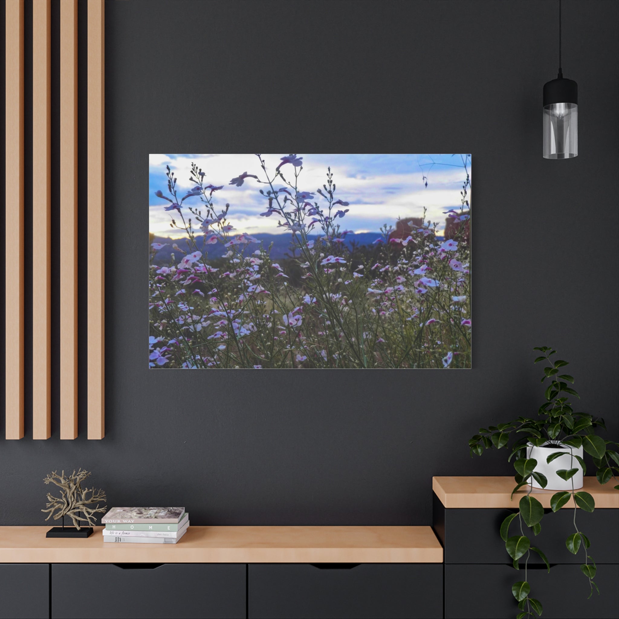 Floral Wall Art Canvas, Nature-Inspired Home Decor, Flower Print, Rustic Living Room, Gift for Gardeners, Boho Wall Art