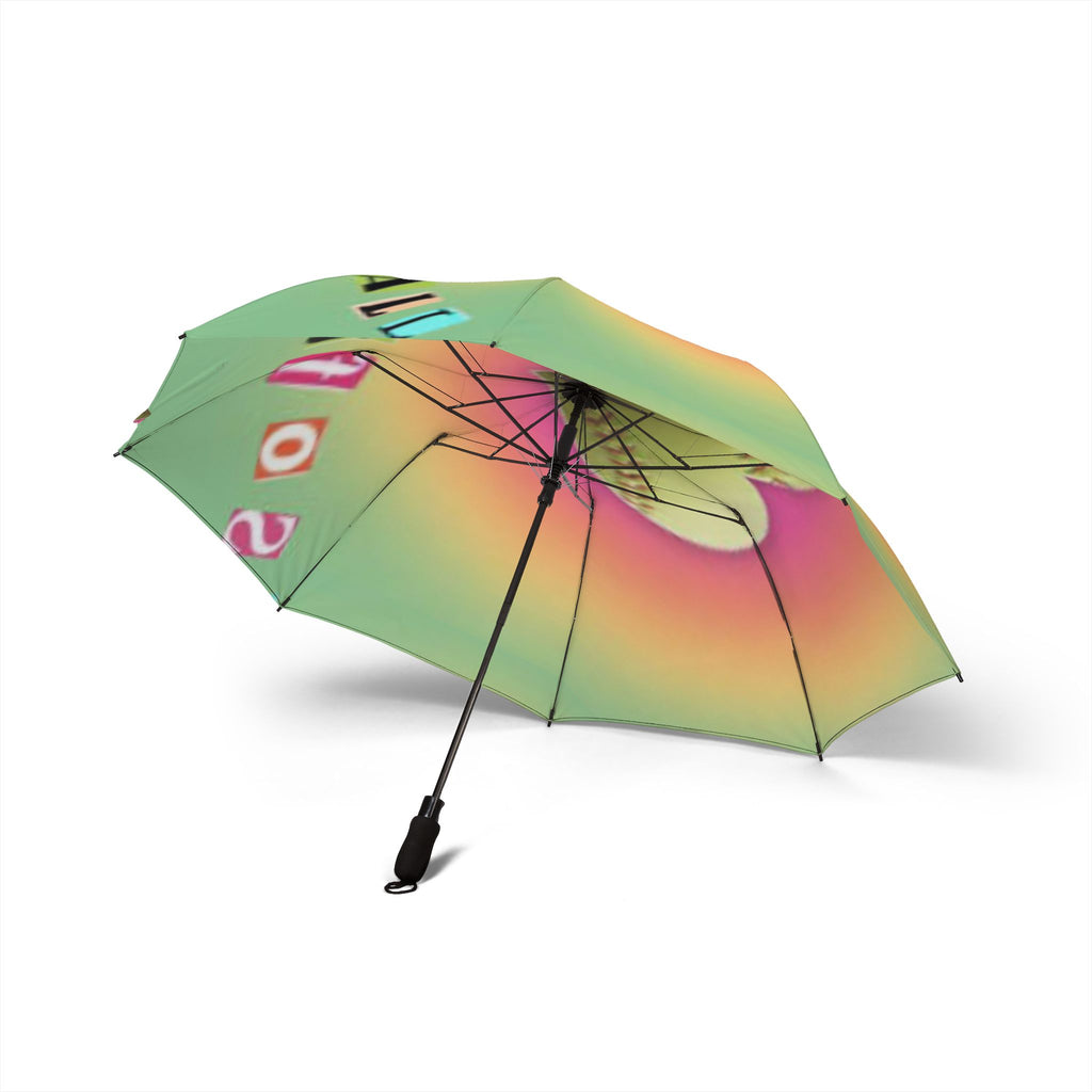Colorful Heart Design Foldable Umbrella, Cute Umbrella, Travel Umbrella, Gift for Her, Rainy Day Essentials, Compact Umbrella