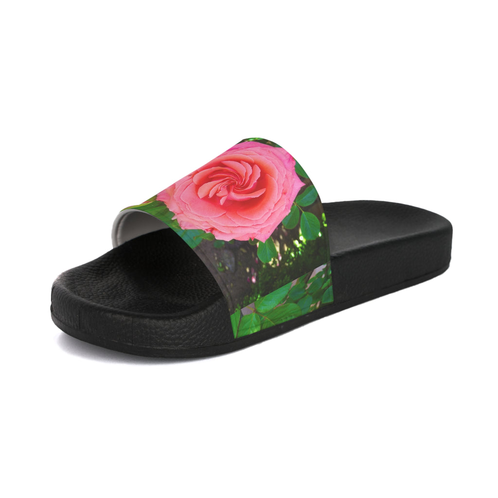 Floral Women's Slide Sandals | Cute Summer Slip-Ons, Beach Footwear, Casual Slides, Stylish Comfort Sandals, Gift for Her