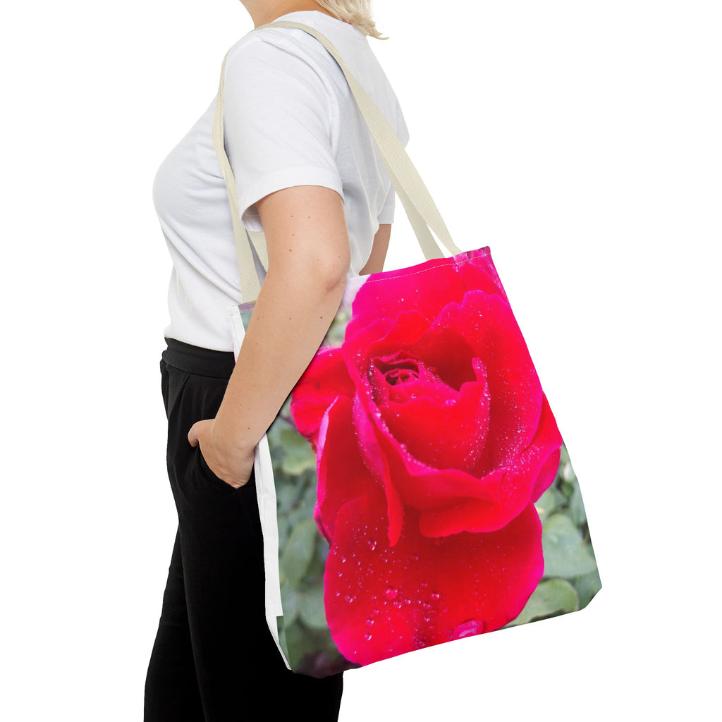 Vibrant Floral Tote Bag - Eco-Friendly Canvas, Perfect for Shopping, Beach Days, or Gift Giving - Rose Design
