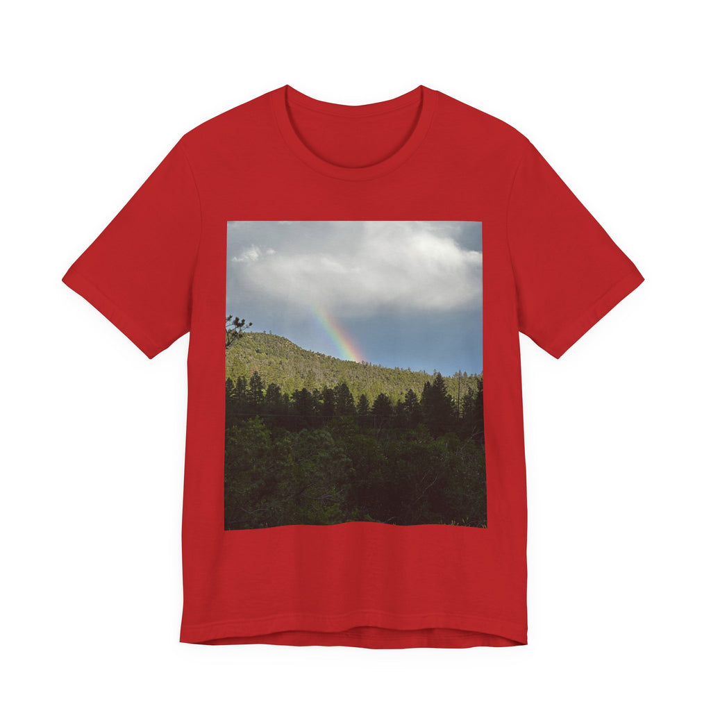 Unisex Rainbow Mountains Tee - Nature Lover Gift, Outdoor Apparel, Graphic Tee, Adventure Shirt, Eco-Friendly Top