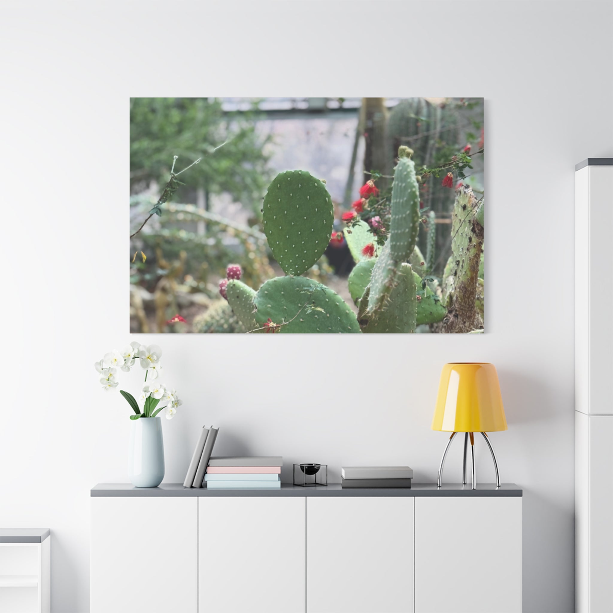 Cactus Matte Canvas Wall Art, Nature Decor, Southwestern Room Design, Green Plant Prints, Home and Office Wall Decor