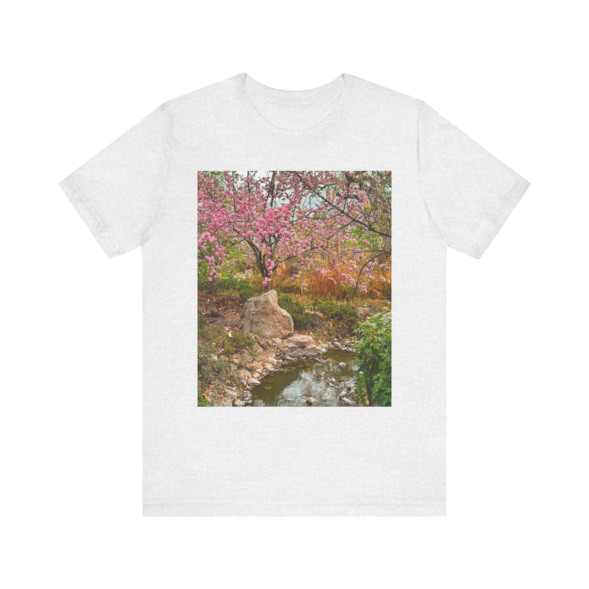 Serene Nature Print Tee, Botanical Shirt, Spring Fashion, Casual Outfit, Eco-Friendly Gift, Outdoor Lover's Wear