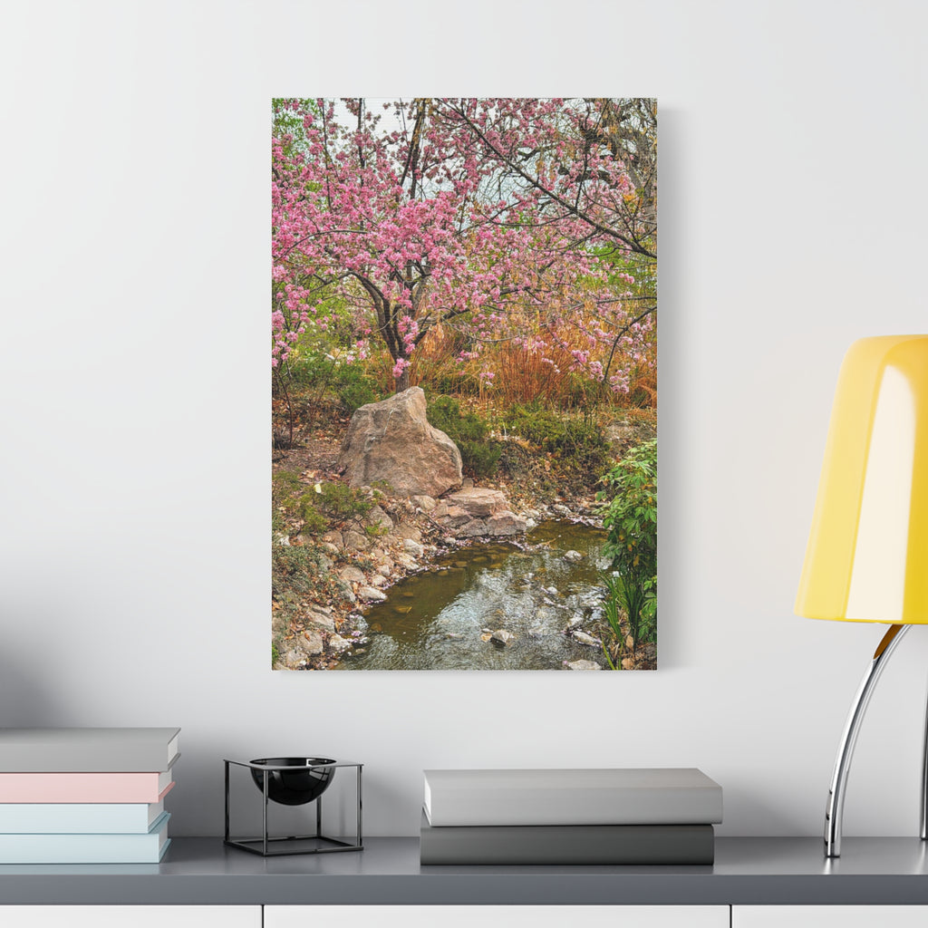 Canvas Wall Art, Pink Blossom Landscape Decor, Nature Photograph, Floral Print, Spring Home Decor, Gift for Nature Lovers