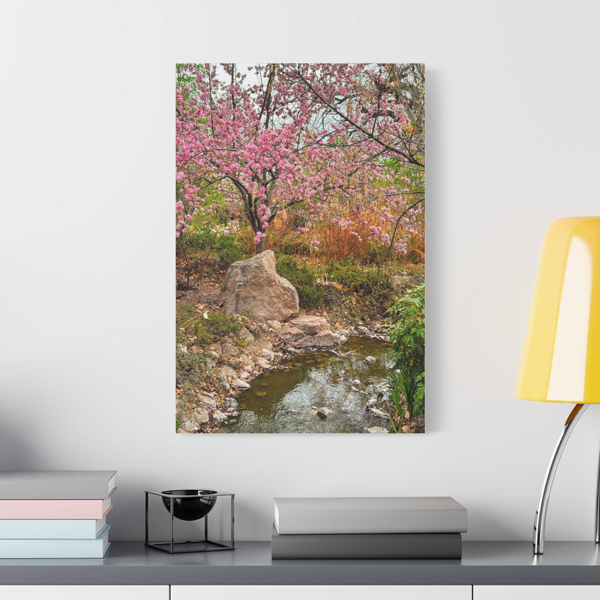 Canvas Wall Art, Pink Blossom Landscape Decor, Nature Photograph, Floral Print, Spring Home Decor, Gift for Nature Lovers