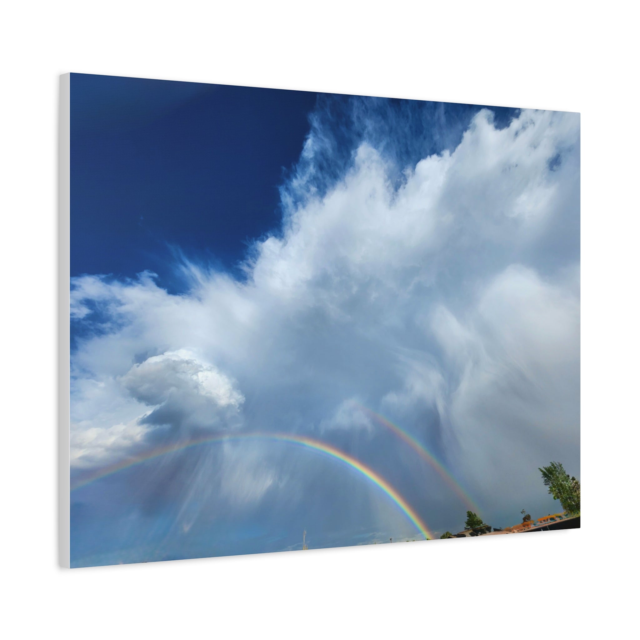 Rainbow Cloud Art Canvas Print, Stretched Wall Decor, Home/Office Art, Gift for Nature Lovers, Gallery Wall Accent