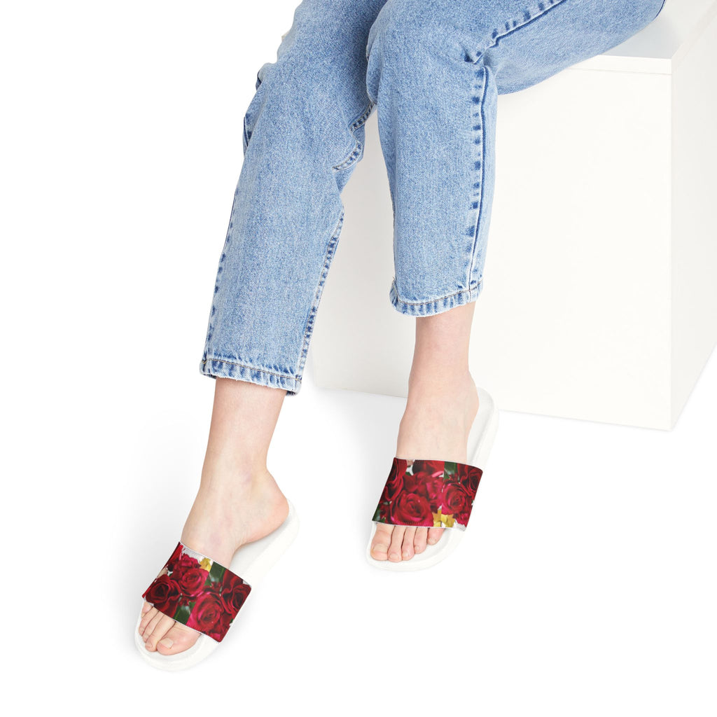 Floral Slide Sandals for Women | Comfortable Summer Footwear | Beach, Casual, Poolside, Garden Parties, Gifts