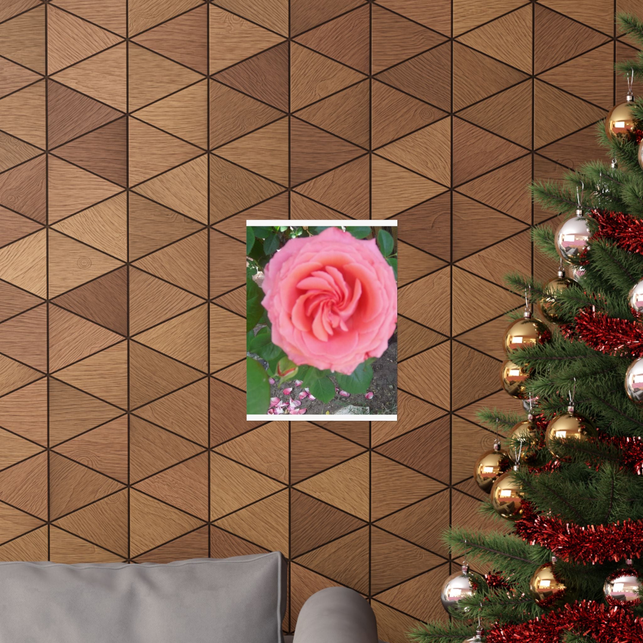 Beautiful Pink Rose Vertical Poster – Floral Wall Art, Home Decor, Gift for Her, Botanical Print, Mother's Day Decoration