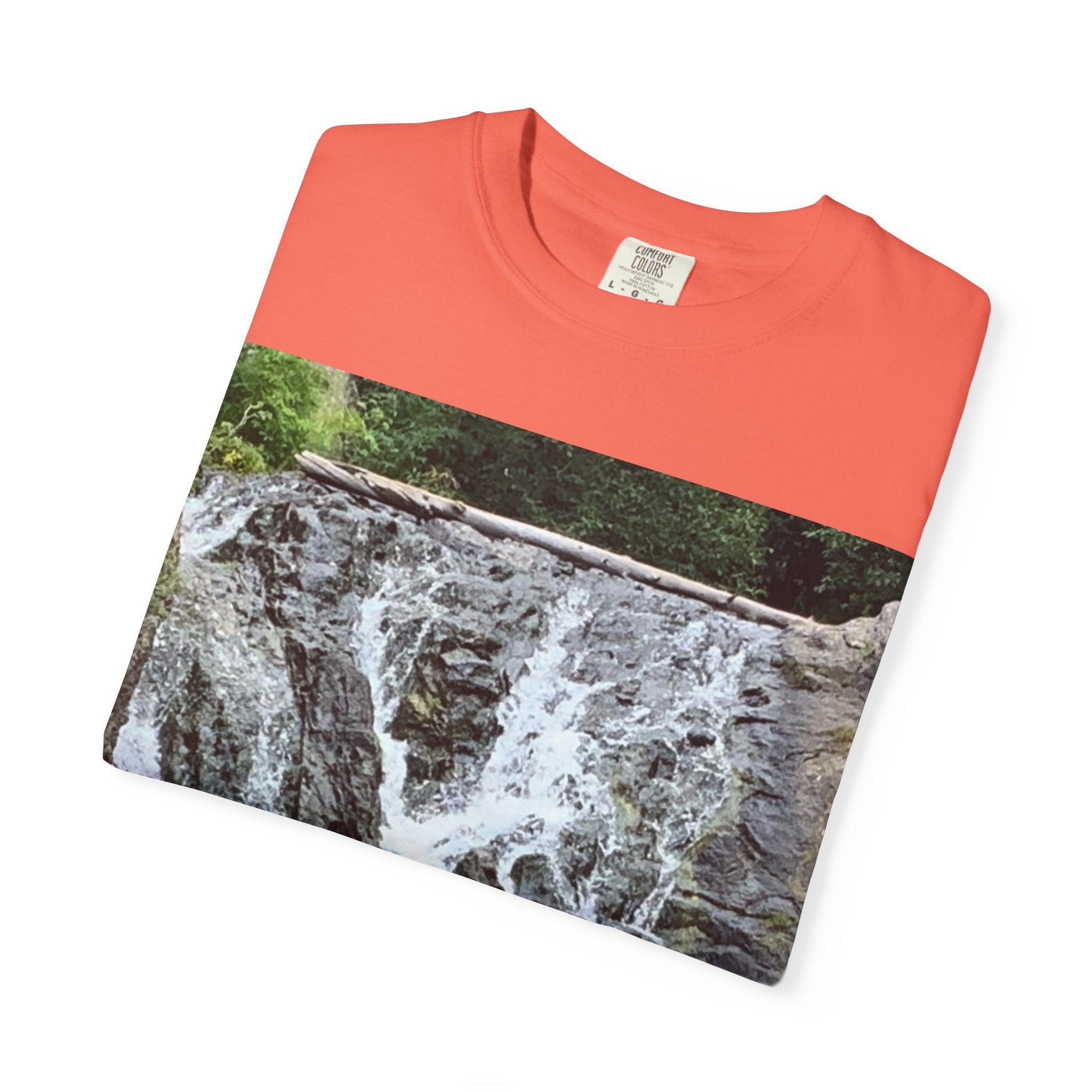 Nature-Inspired Unisex T-Shirt, Waterfall Tee, Outdoor Adventure Shirt, Casual Summer Top, Eco-Friendly Gift