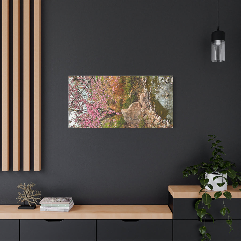 Blossoming Serenity Canvas Print, Floral Wall Art, Nature Decor, Home Aesthetic, Gift Idea for Garden Lovers, Spring Decor
