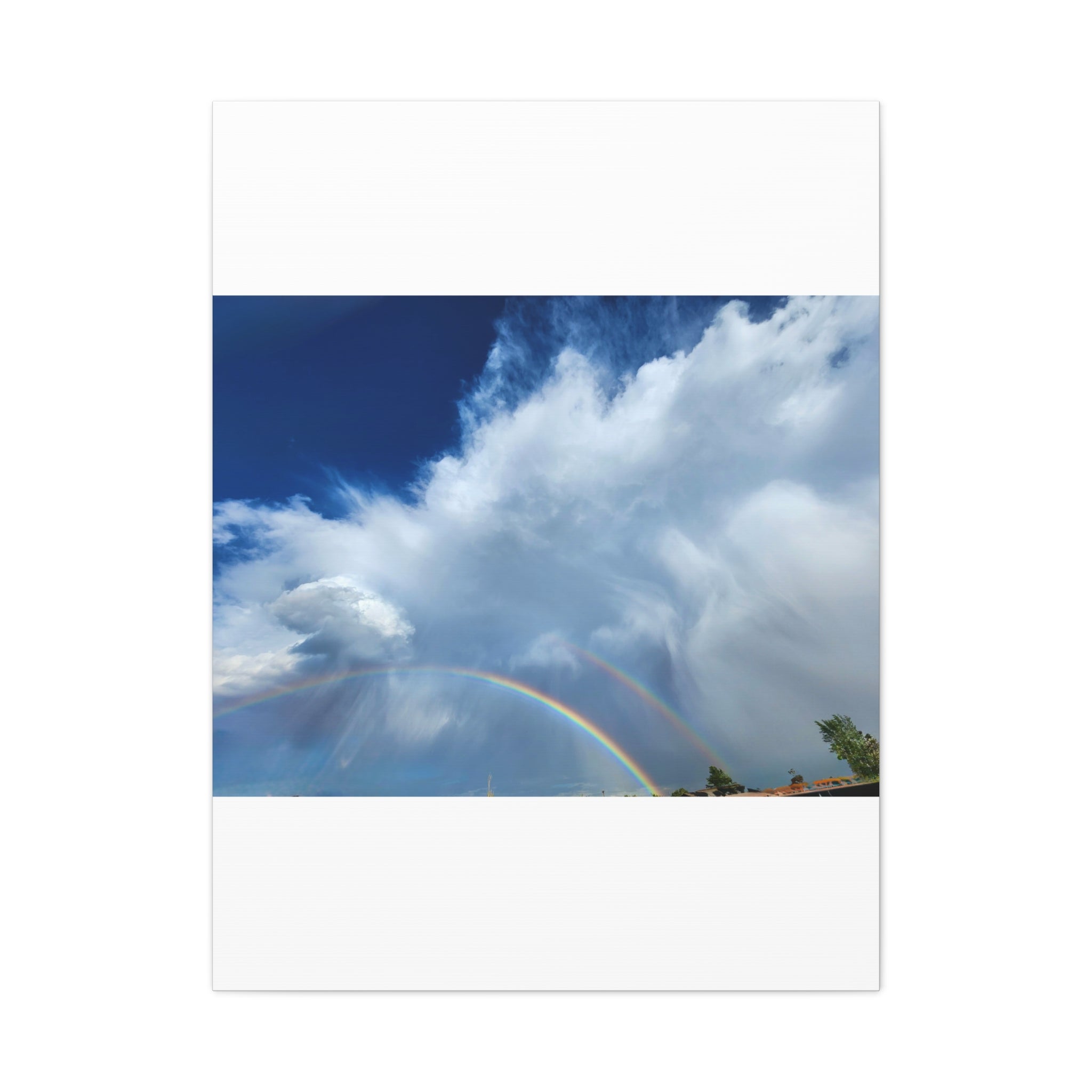 Rainbow Cloud Art Canvas Print, Stretched Wall Decor, Home/Office Art, Gift for Nature Lovers, Gallery Wall Accent