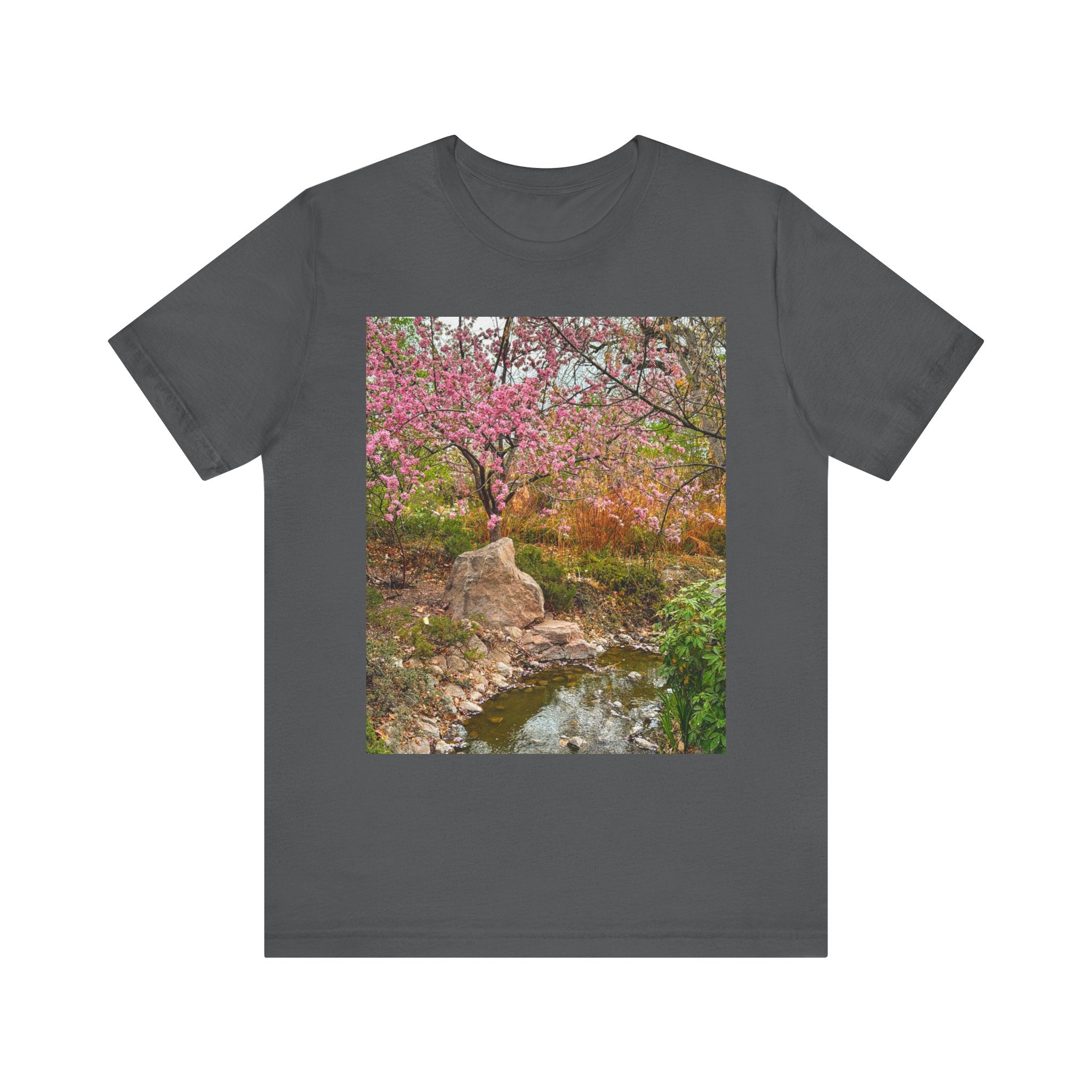 Serene Nature Print Tee, Botanical Shirt, Spring Fashion, Casual Outfit, Eco-Friendly Gift, Outdoor Lover's Wear