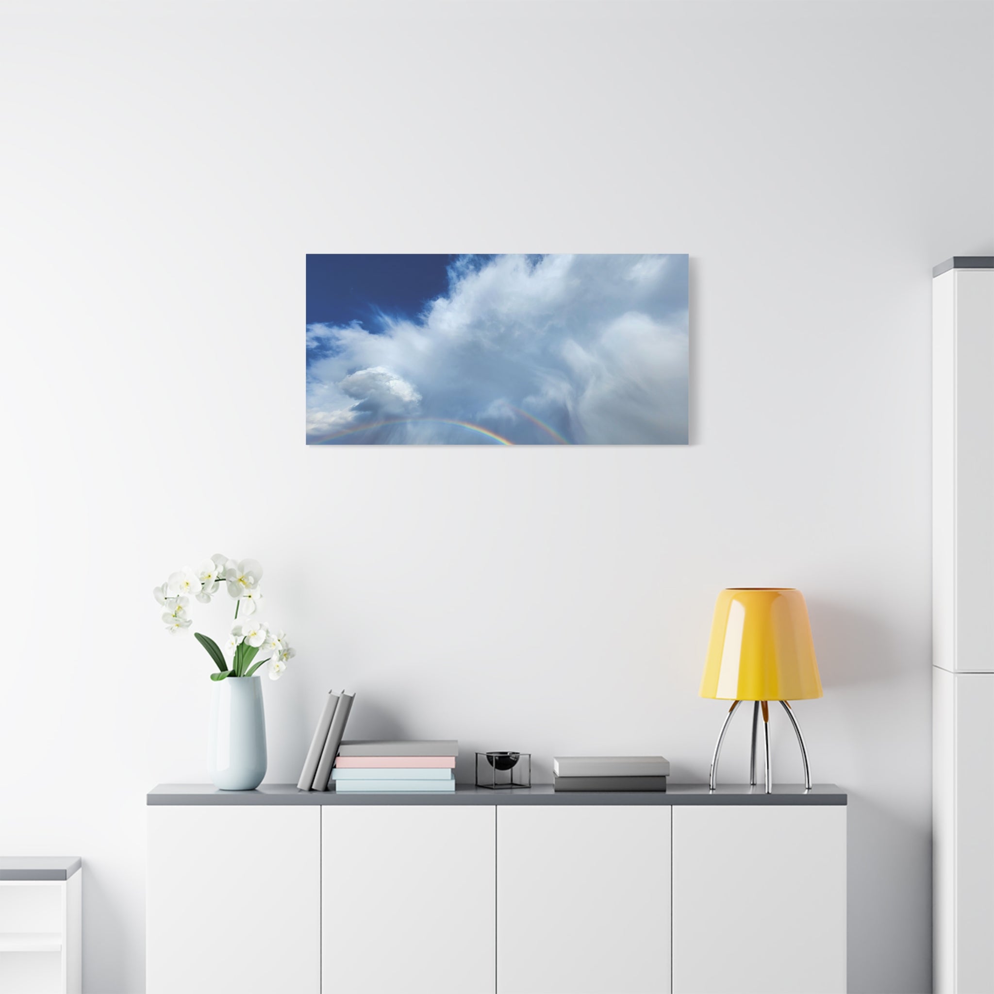 Rainbow Cloud Art Canvas Print, Stretched Wall Decor, Home/Office Art, Gift for Nature Lovers, Gallery Wall Accent