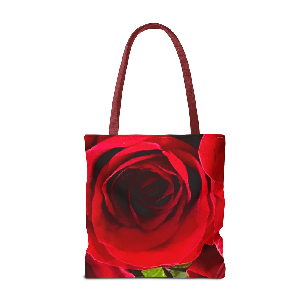 Romantic Floral Tote Bag, Stylish Grocery Bag, Perfect Gift for Mothers Day, Beach Tote, Everyday Use, AOP Red Rose Design
