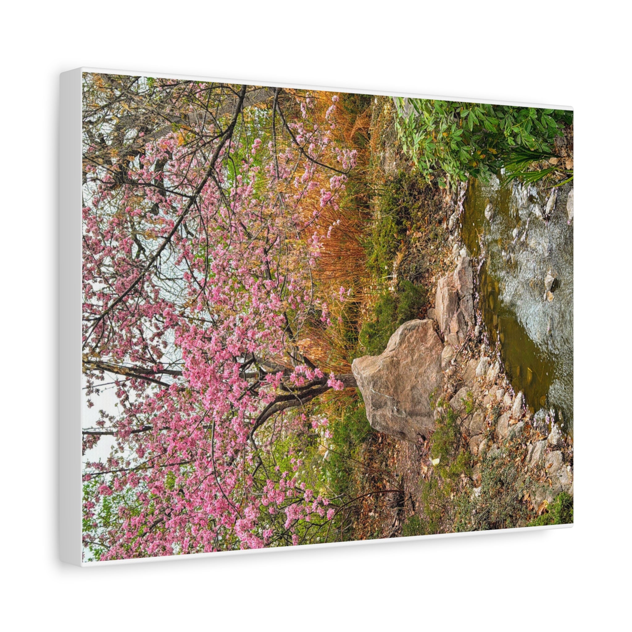 Blossoming Serenity Canvas Print, Floral Wall Art, Nature Decor, Home Aesthetic, Gift Idea for Garden Lovers, Spring Decor