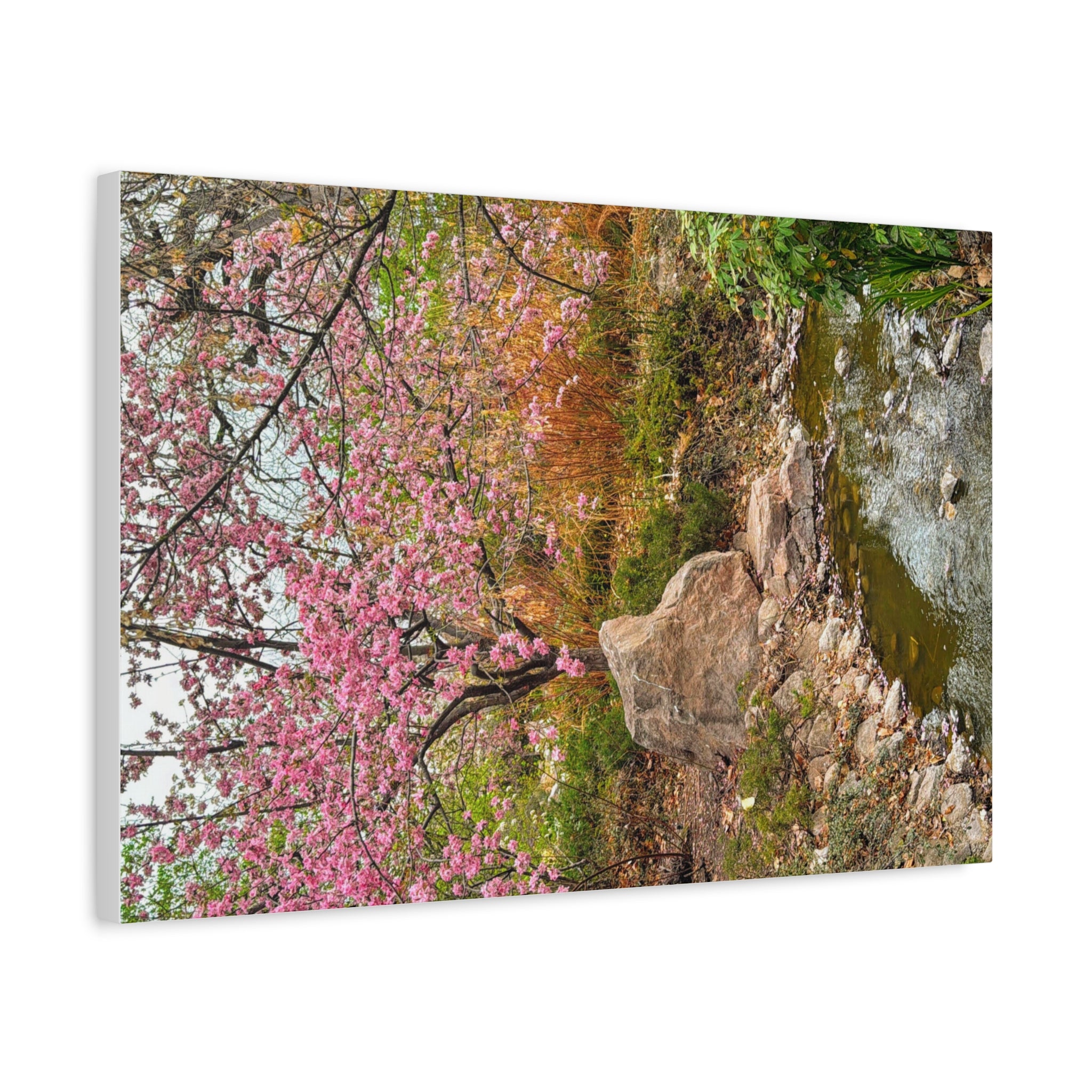 Blossoming Serenity Canvas Print, Floral Wall Art, Nature Decor, Home Aesthetic, Gift Idea for Garden Lovers, Spring Decor