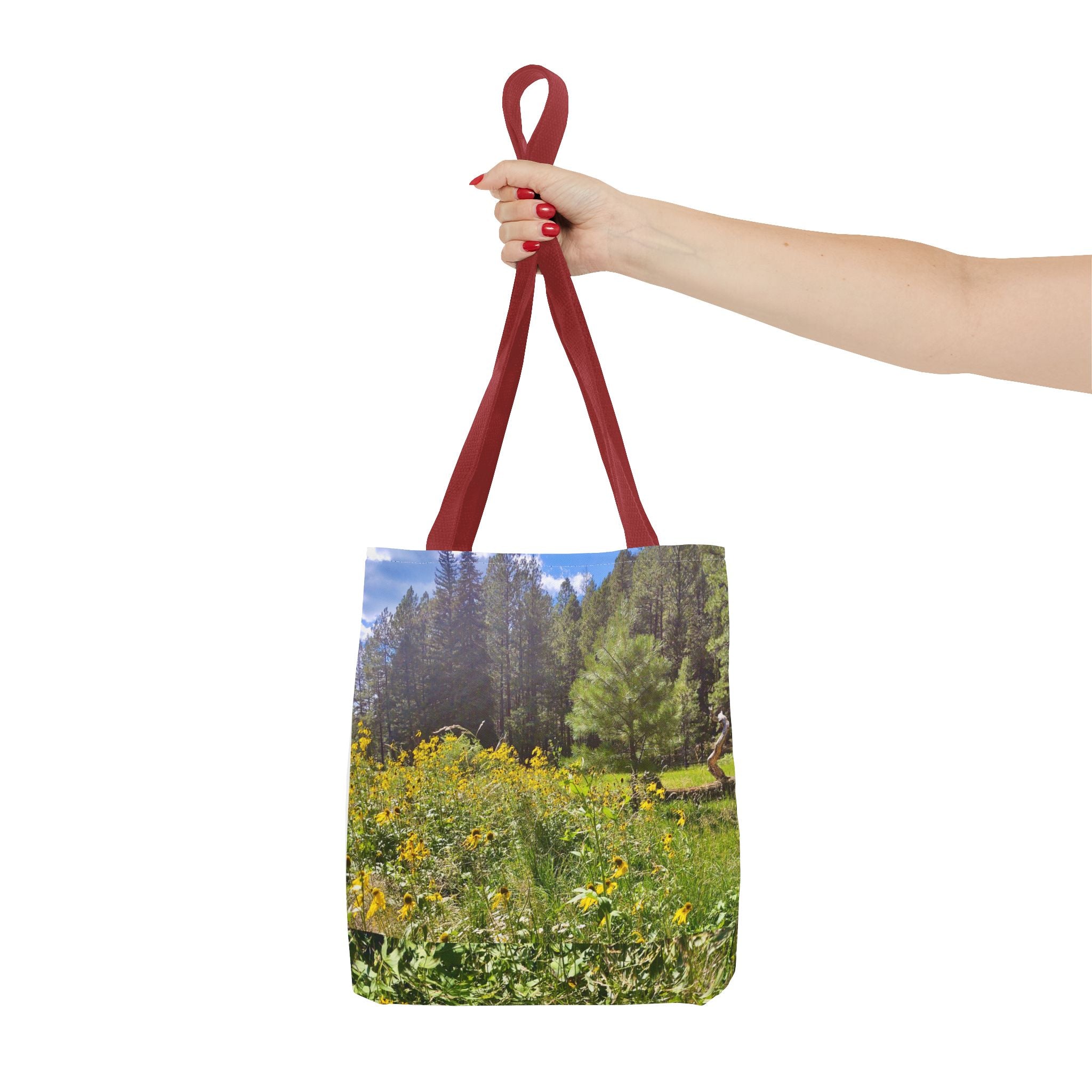 Nature-Inspired Tote Bag, Eco-Friendly Shopping Bag, Flower Print Purse, Gift for Nature Lovers, Summer Picnic Carrier