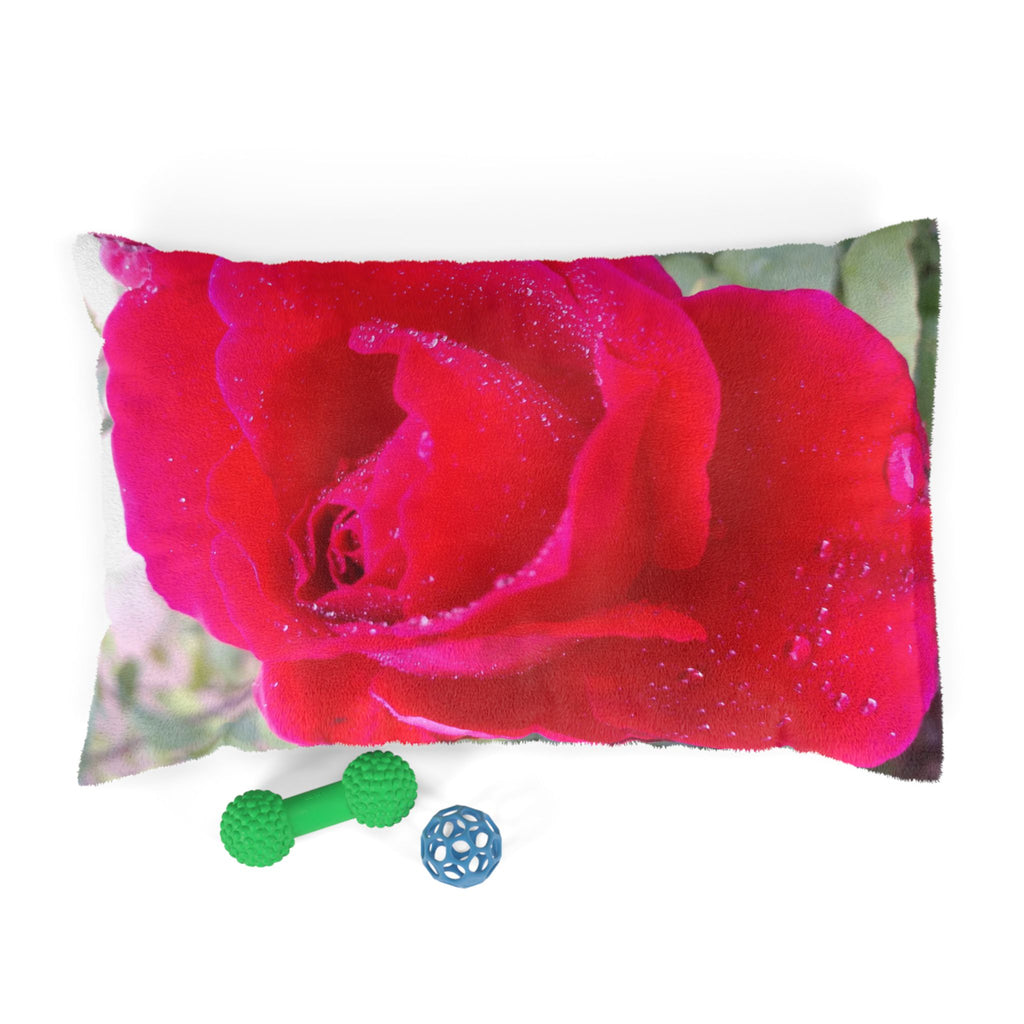 Floral Pet Bed with Rose Design - Cozy Cushion for Dogs and Cats, Flower Print Pet Mat, Cute Gift for Pet Lovers, Home Decor