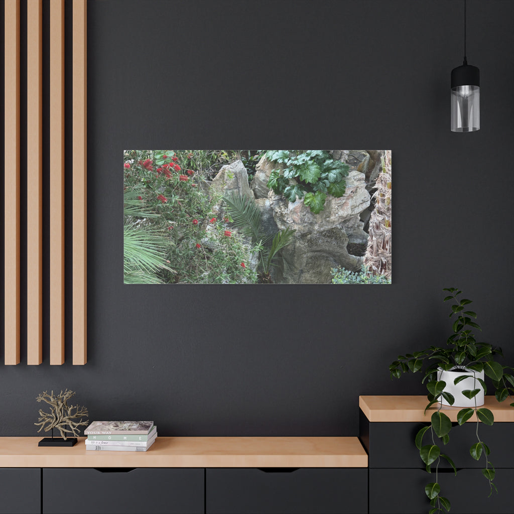 Garden Landscape Canvas Wall Art, Nature Decor, Home Decoration, Gift for Nature Lovers, Eco-Friendly Art, Botanical Wall Decor